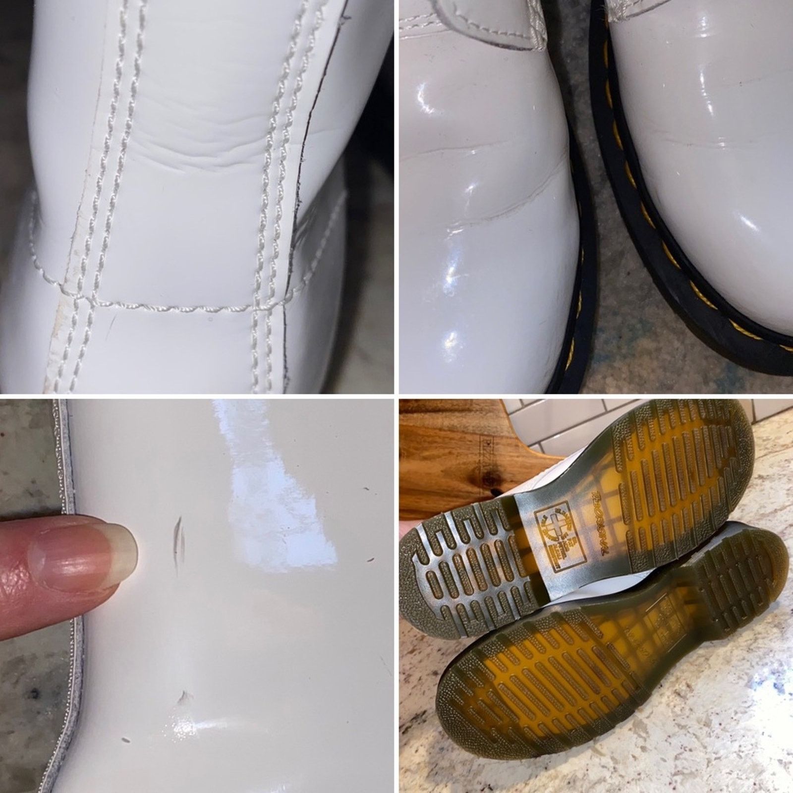 Dr. Martens Doc Dr Martens $150 11821 White Gloss Boots 8 Eye Women’s 7 Size US 7 / IT 37 - 15 Thumbnail