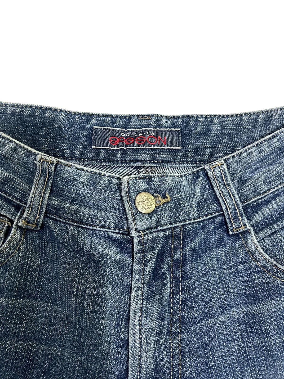 If Six Was Nine × Japanese Brand × Le Grande Bleu (L.G.B.) JAPANESE BRAND BLUE WASHED FLARE JEANS Size 27" / US 4 / IT 40 - 6 Thumbnail