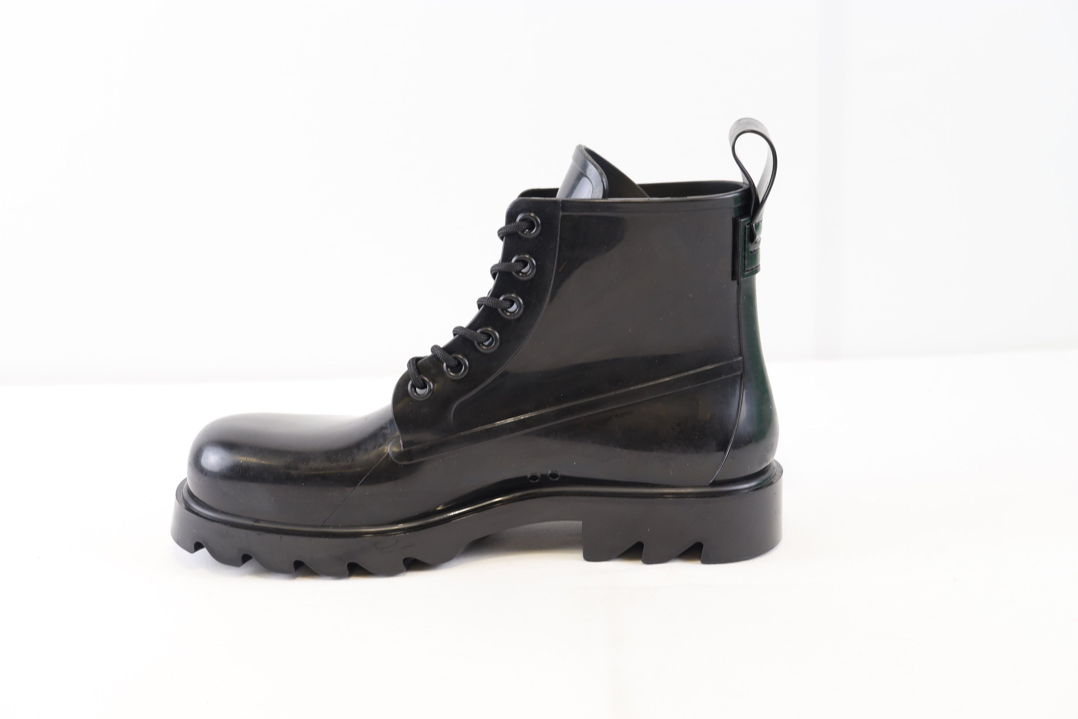 Bottega Veneta o1rshd1 Strider Shiny Rubber Boots in Black Size US 11 / EU 44 - 2 Thumbnail