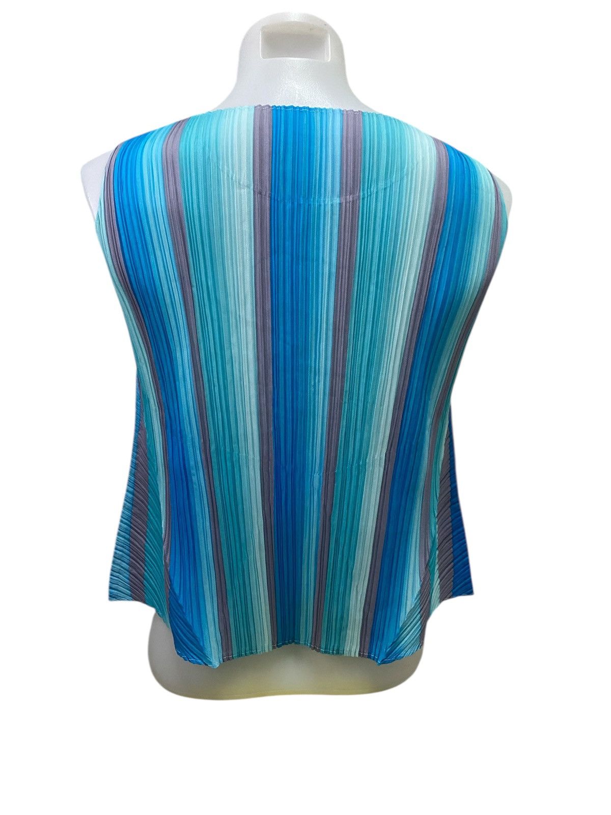 Pleats Please Issey Miyake PLEATS PLEASE Gradation Striped 3/4 Sleeve Top Size 3 Size M / US 6-8 / IT 42-44 - 2 Thumbnail