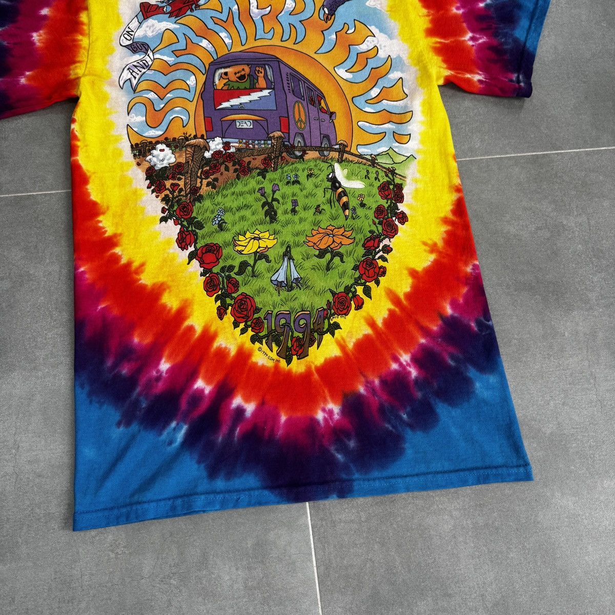 Liquid Blue Vintage 1994 Grateful Dead Summer Tour Bus Tie Dye Shirt Size US S / EU 44-46 / 1 - 14 Thumbnail