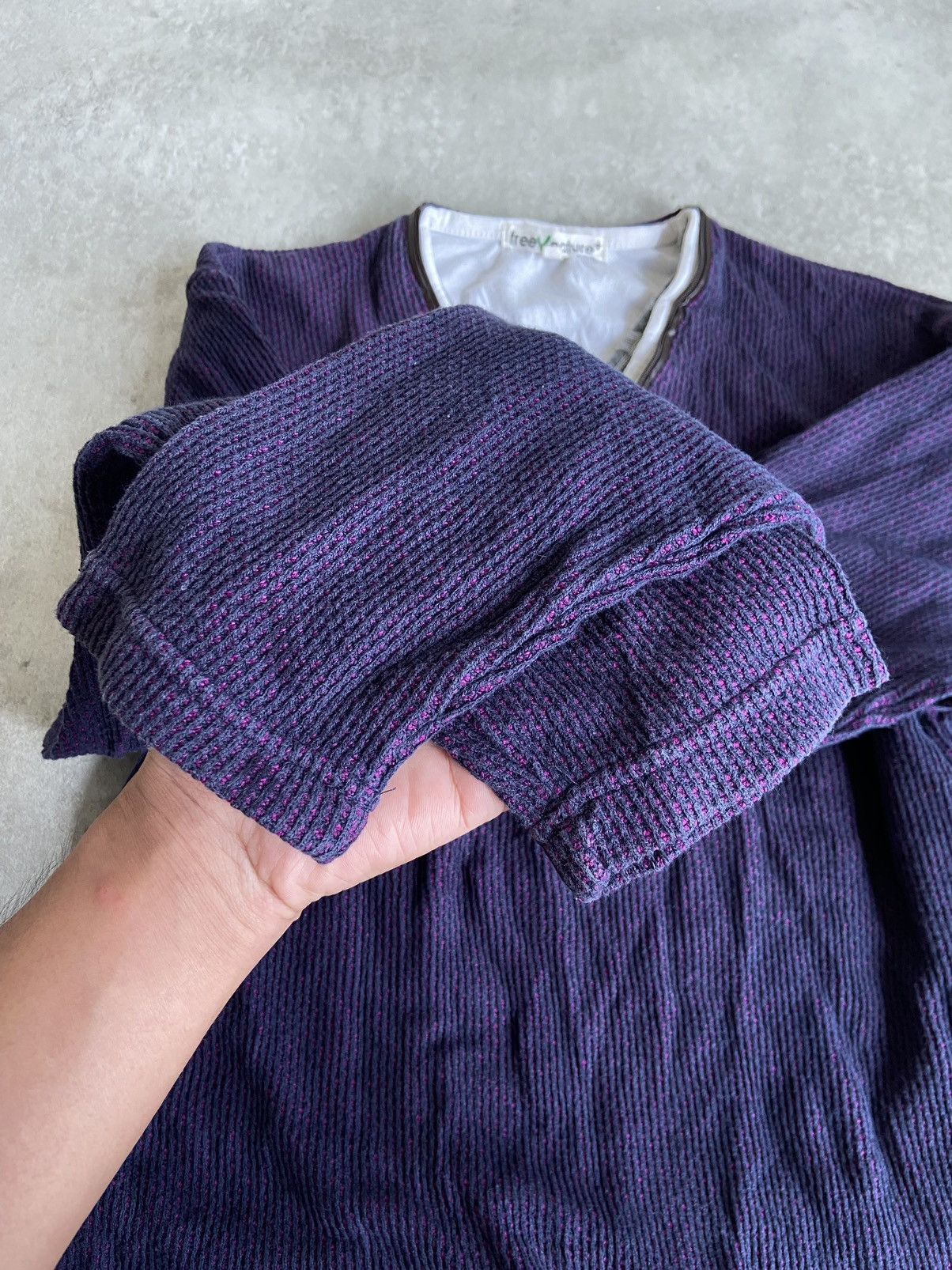 If Six Was Nine × Japanese Brand × KMRii Free Nature Purple Double Layer Longsleeve Size US L / EU 52-54 / 3 - 4 Thumbnail
