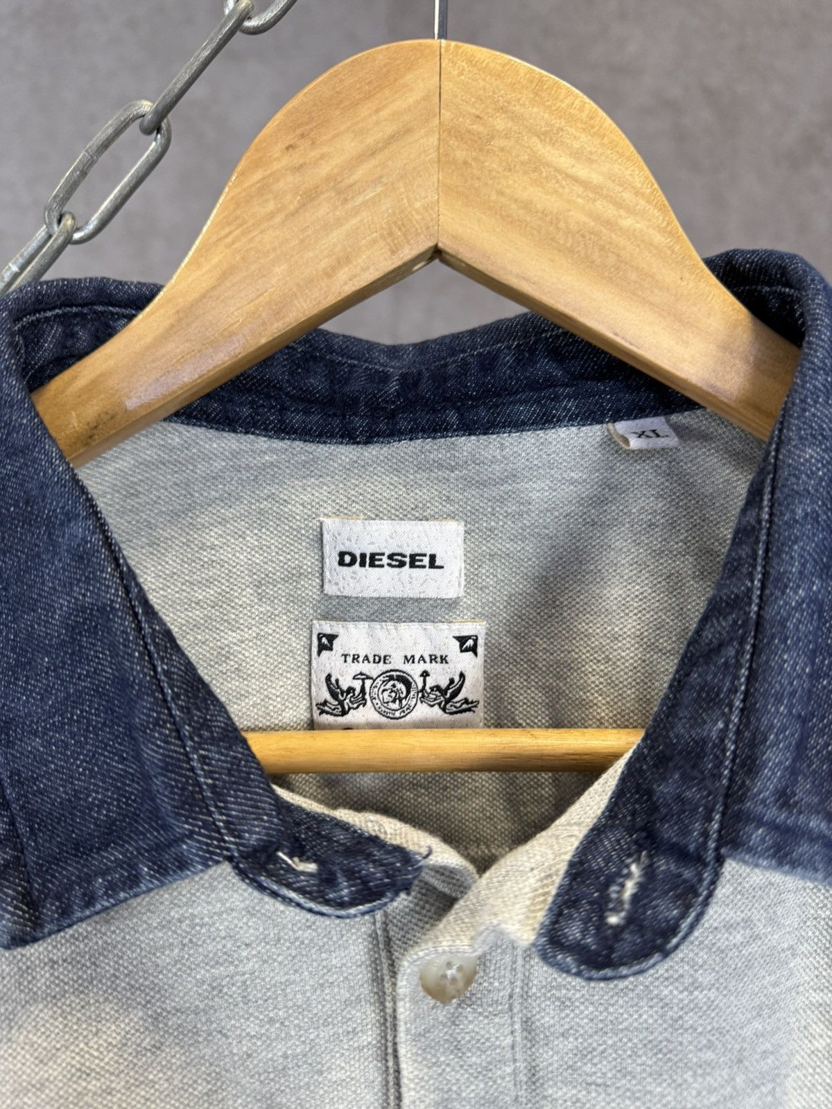 Diesel Diesel vintage designer logo polo tee Size US L / EU 52-54 / 3 - 4 Thumbnail