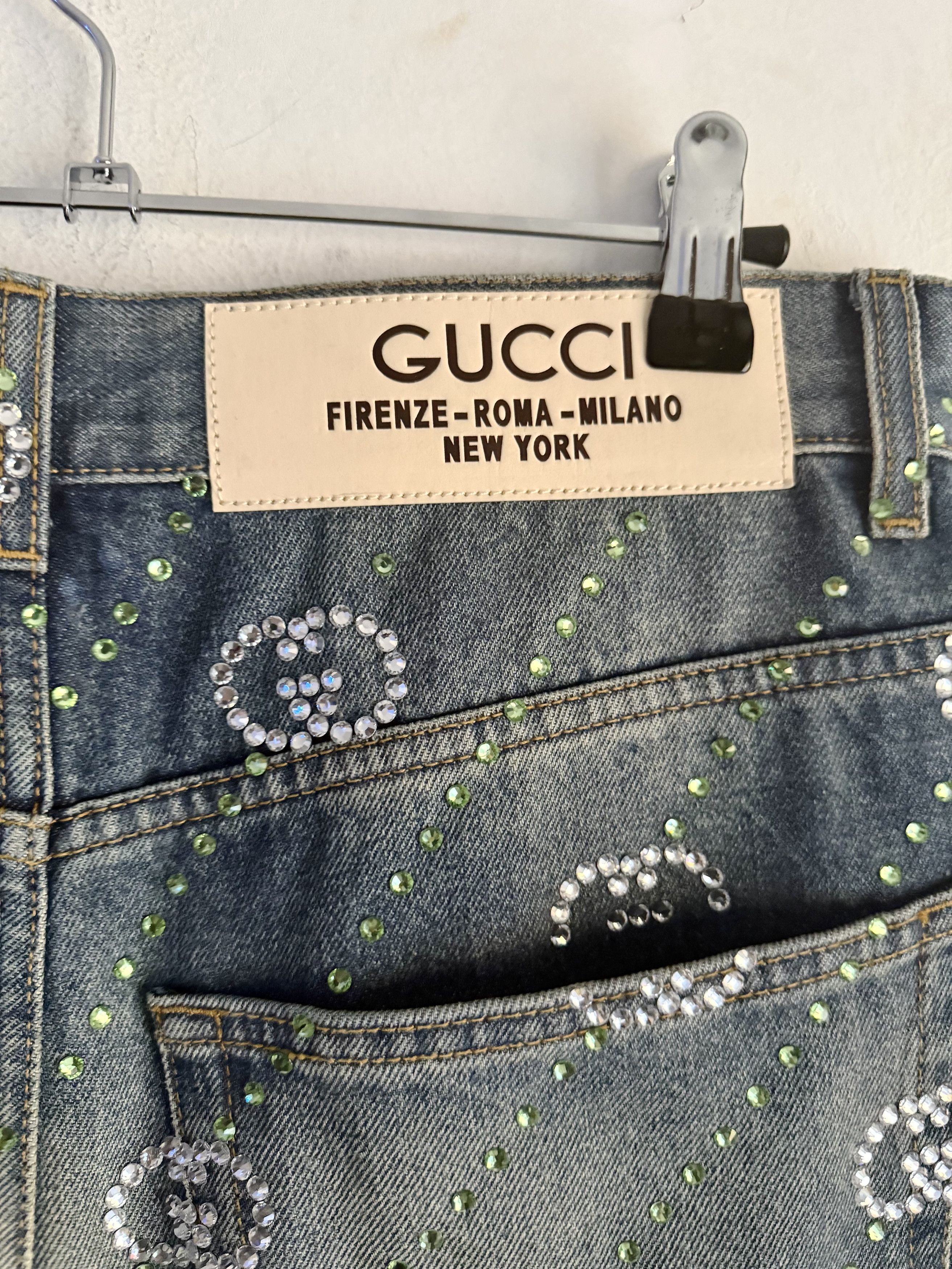 Gucci Runway Fw23/24 Interlocking G Embellished Jeans Size US 32 / EU 48 - 10 Thumbnail