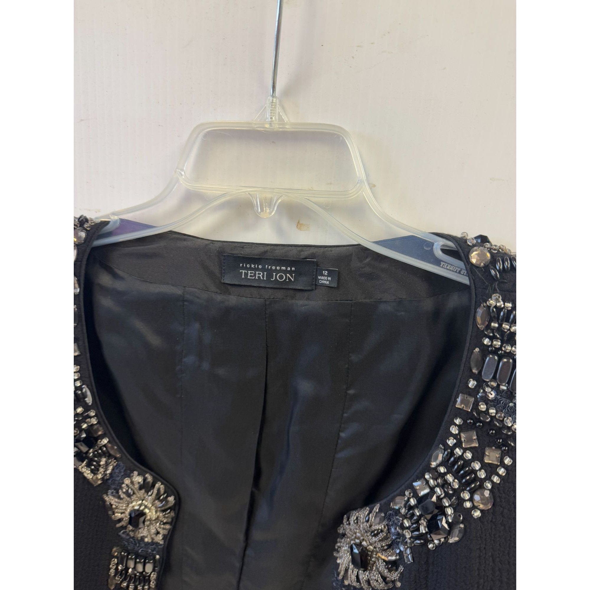 Vintage Rickie Freeman For Teri Jon Jewel Beaded Blazer Jacket Size Size XL / US 12-14 / IT 48-50 - 4 Thumbnail