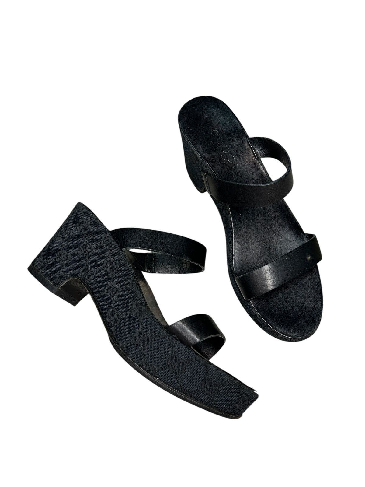 Gucci × Tom Ford Monogram Platform Sandals Size US 5.5 / IT 35.5 - 1 Thumbnail