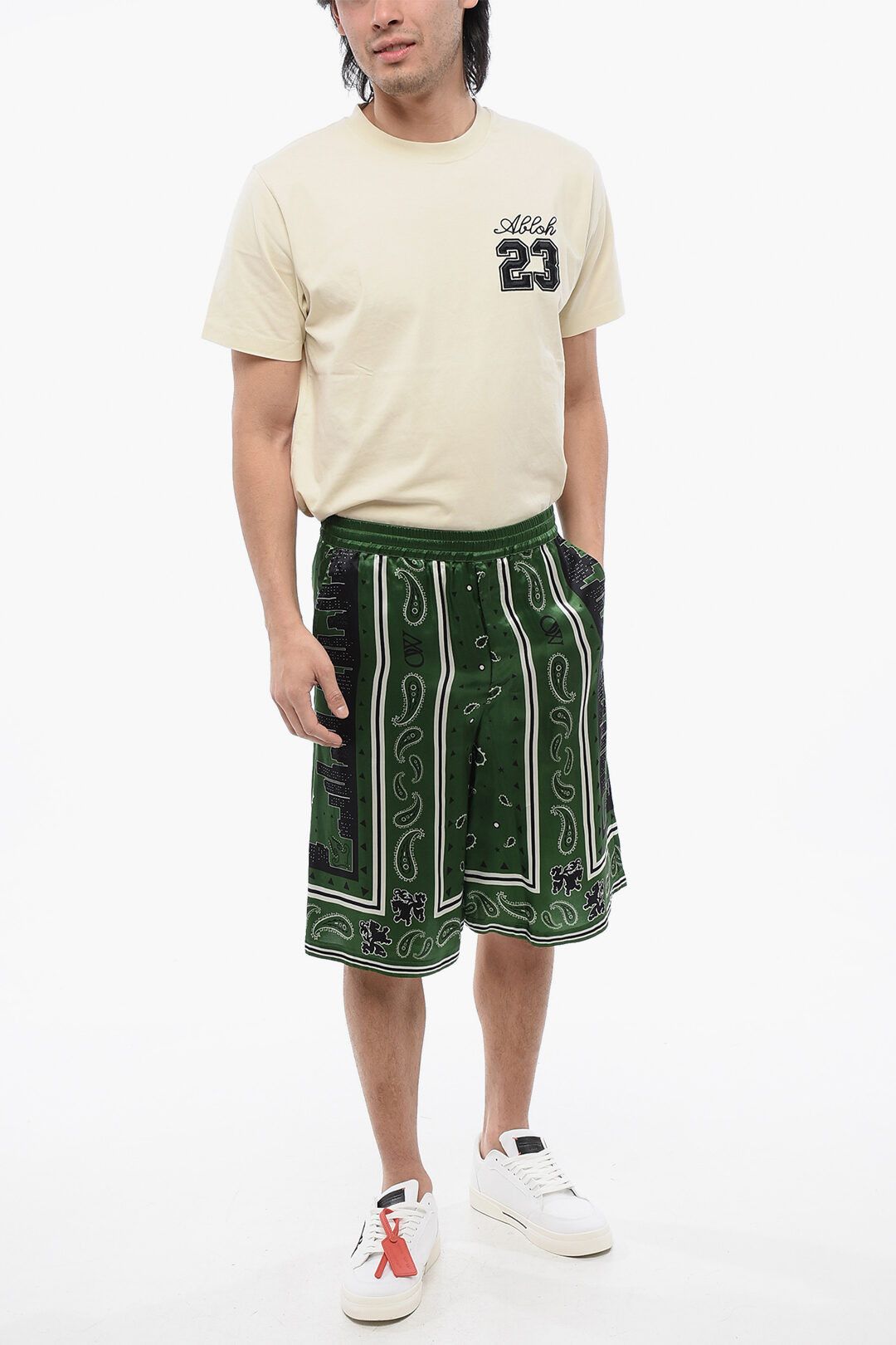 Off-White og1mm1025 Bandana Print Short in Green Size US 36 / EU 52 - 4 Thumbnail