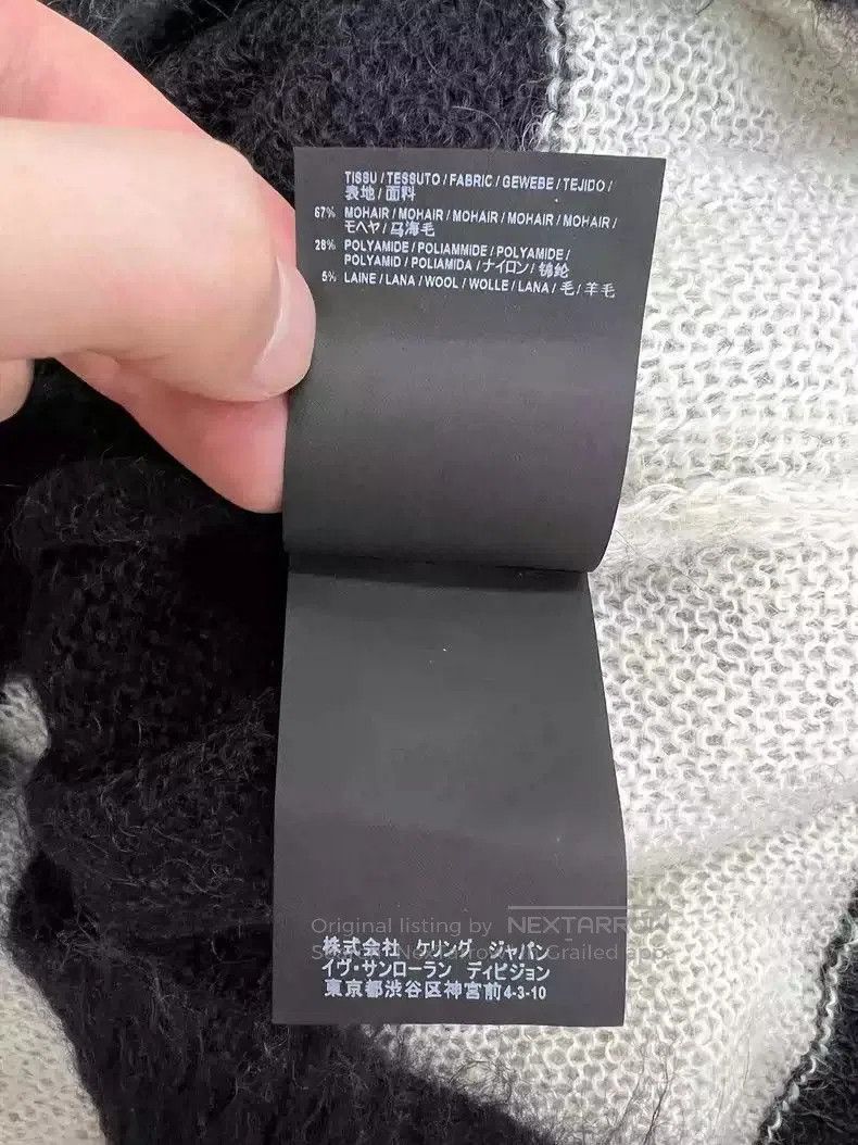 Saint Laurent Paris Saint Laurent Paris Mohair black and white striped sweater. Size US M / EU 48-50 / 2 - 6 Thumbnail