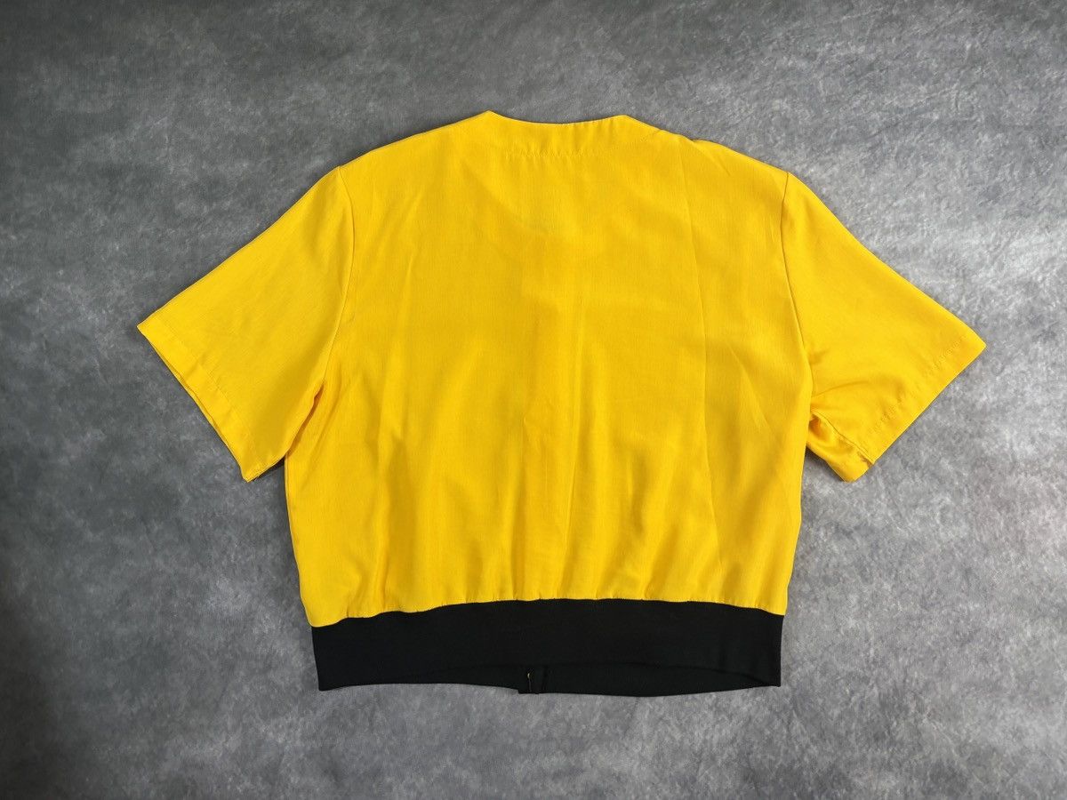 Marks & Spencer × Vintage 1980s Vintage St. Michaels Short Sleeve Blouse Elastic Poly Size XXL / US 16-18 / IT 52-54 - 10 Thumbnail
