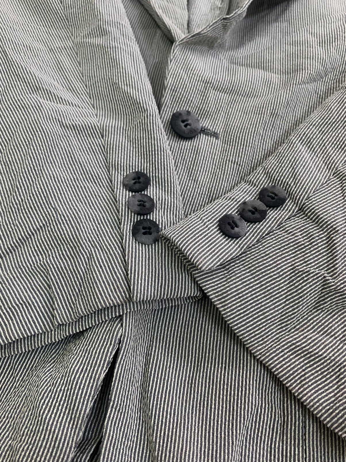 Valentino × Vintage VINTAGE VALENTINO SPORT COAT BLAZER LINEN STRIPED Size 38R - 4 Thumbnail