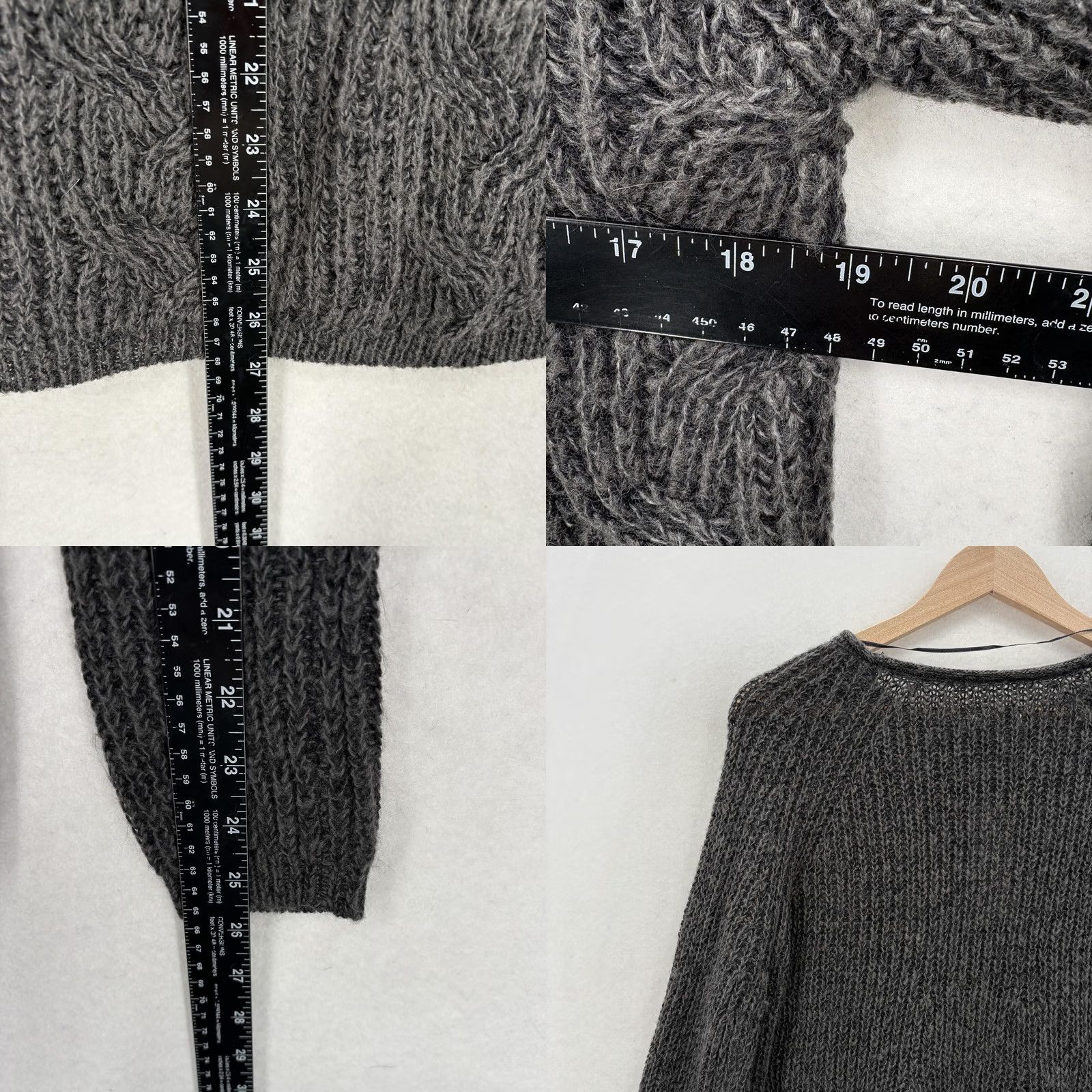 Vintage Sonoma Sweater Womens Small Gray Cable Knit Raglan Pullover Cozy Warm Casual Size S / US 4 / IT 40 - 8 Thumbnail