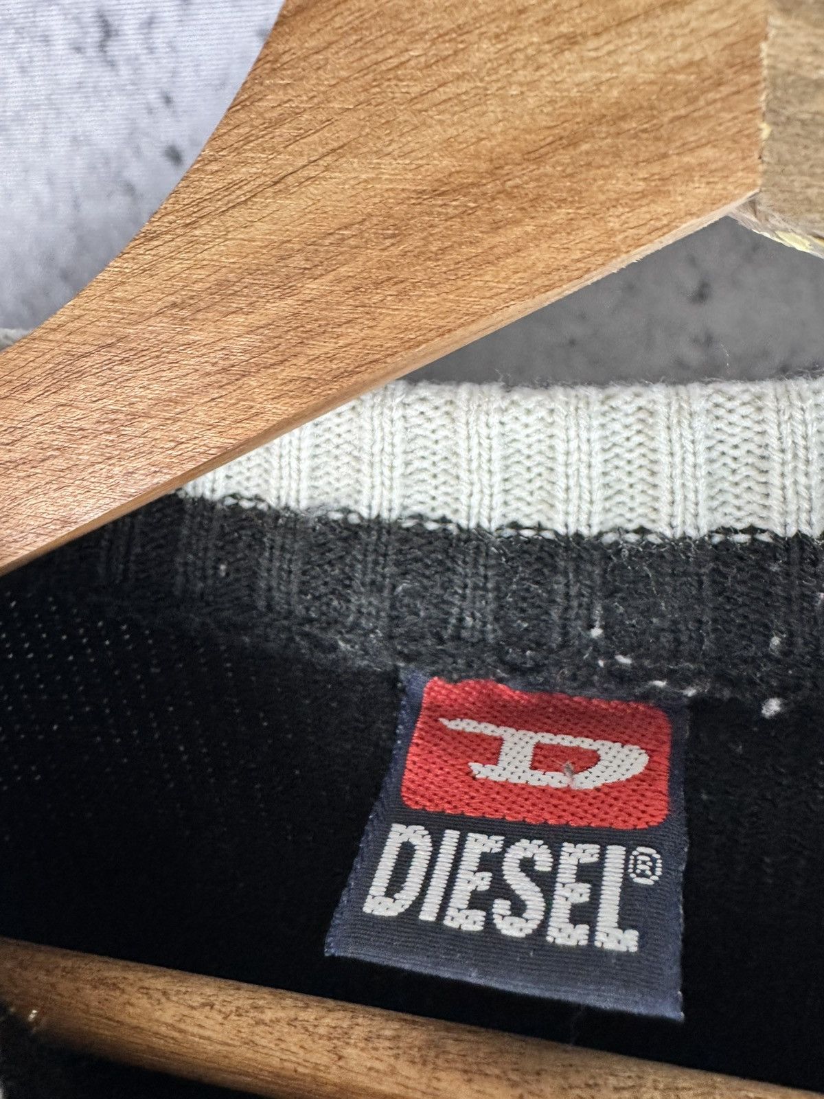 Diesel Vintage Diesel Sweater Knit Big Logo Avantgarde Acrylic Y2K Size US XL / EU 56 / 4 - 3 Thumbnail