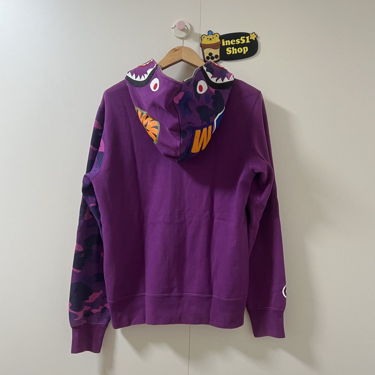 Bape Bape purple shark zip up hoodie Size US L / EU 52-54 / 3 - 2 Thumbnail