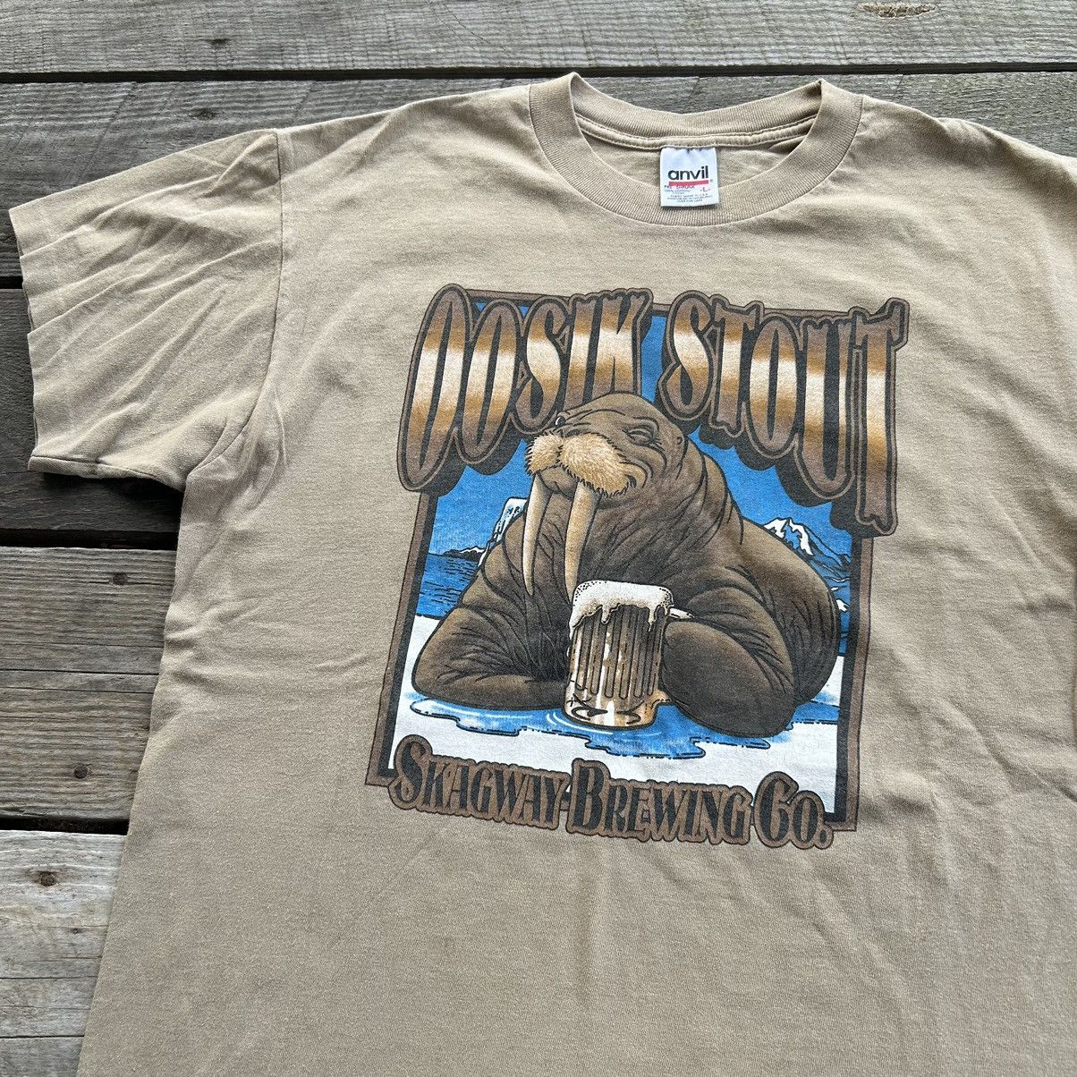 Vintage Vintage 90s Skagway Brewing Co Oosik Stout Shirt Alaska Beer Size US L / EU 52-54 / 3 - 2 Thumbnail