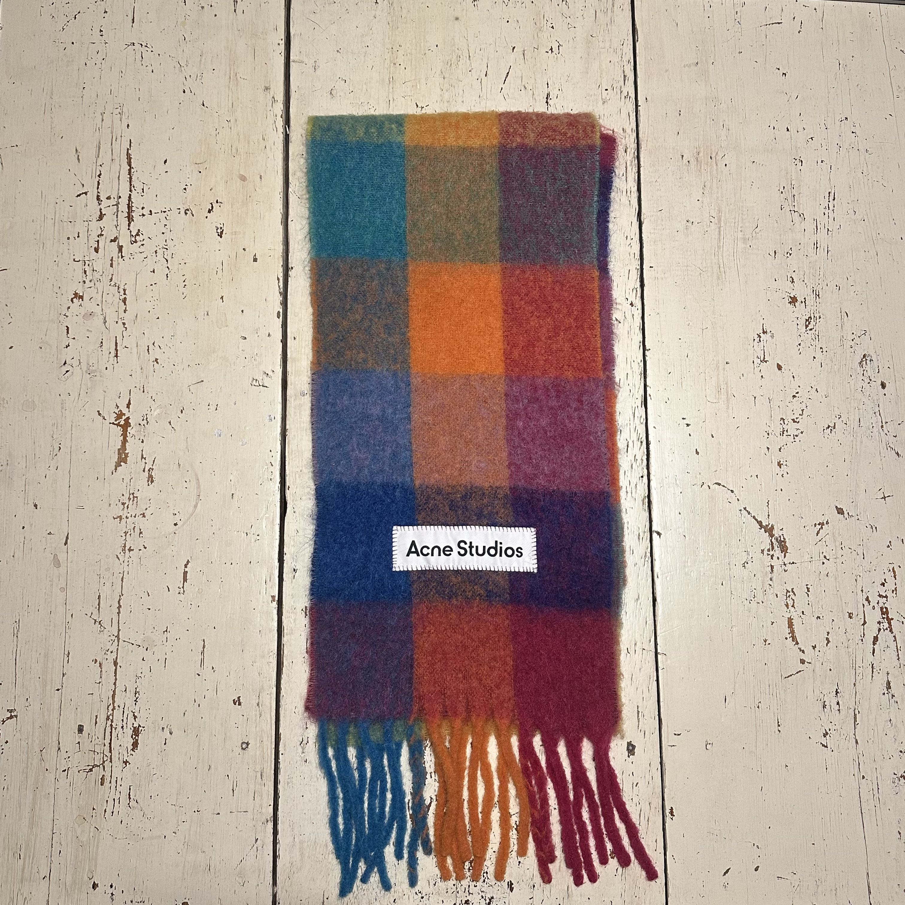 Acne Studios ACNE STUDIOS MOHAIR MULTI CHECK SCARF Size ONE SIZE - 2 Thumbnail