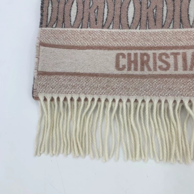 Dior Dior Color-matched logo letters full-printed cashmere tass Size ONE SIZE - 4 Thumbnail