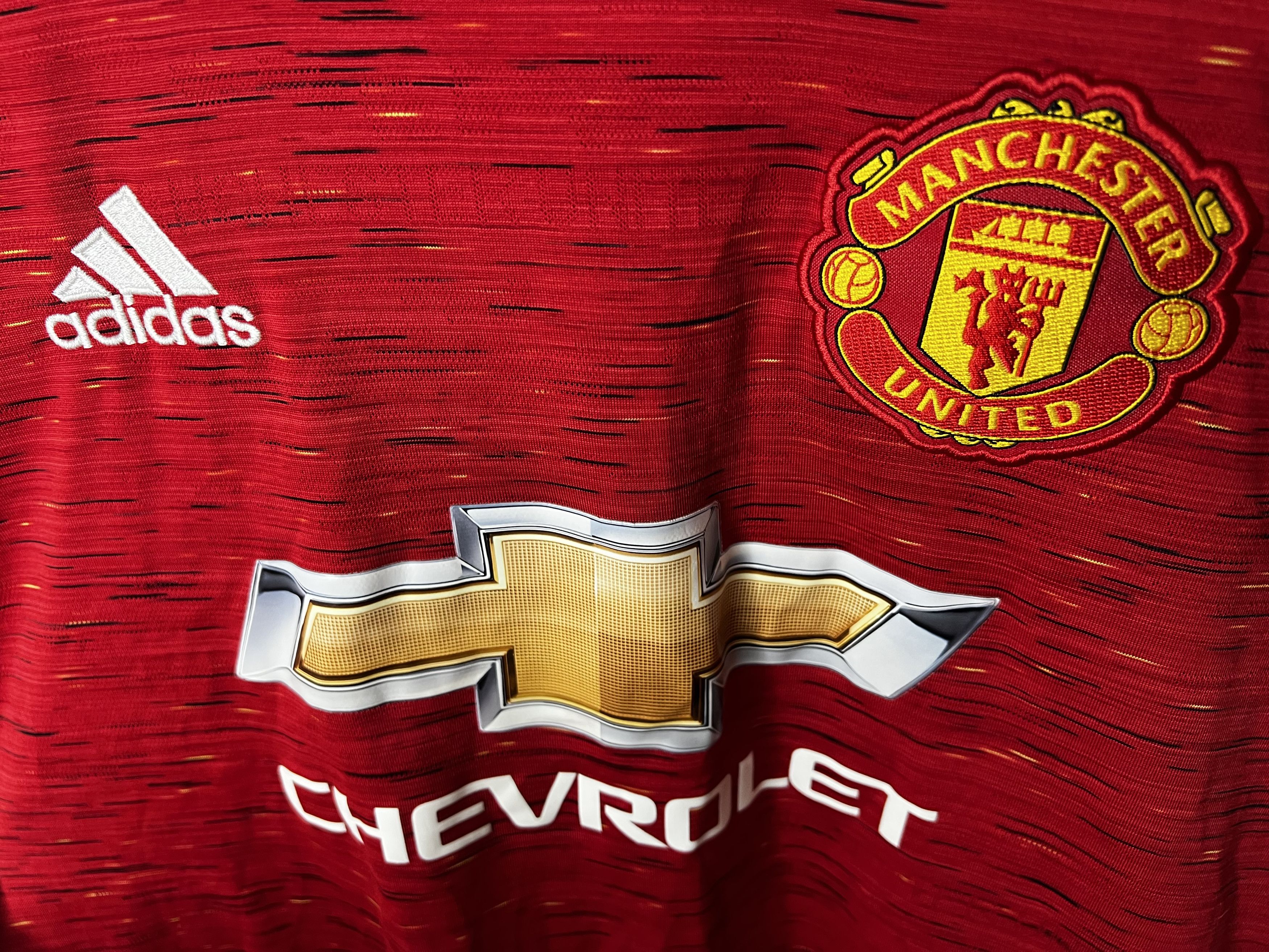 Adidas MANCHESTER UNITED 2020-21 HOME FOOTBALL SHIRT SOCCER JERSEY Size US M / EU 48-50 / 2 - 6 Thumbnail