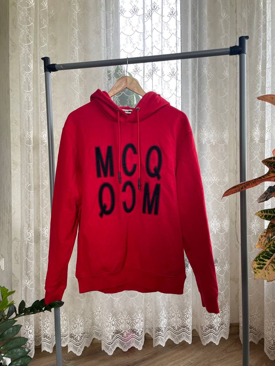 Alexander McQueen × MCQ McQ Alexander McQueen Velvet Logo Hoodie L Sweatshirt Size US XL / EU 56 / 4 - 2 Thumbnail