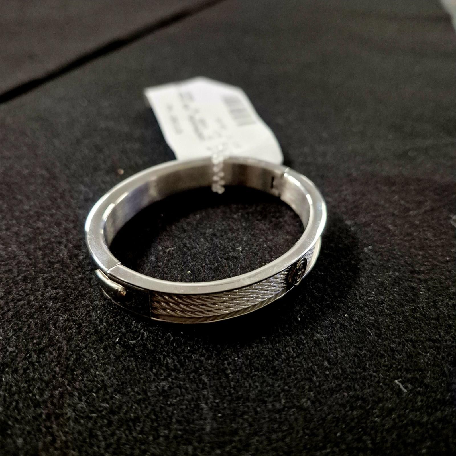 Carrol & Co. Charriol Logo Bangle Bracelet – Stainless Steel Size ONE SIZE - 6 Thumbnail
