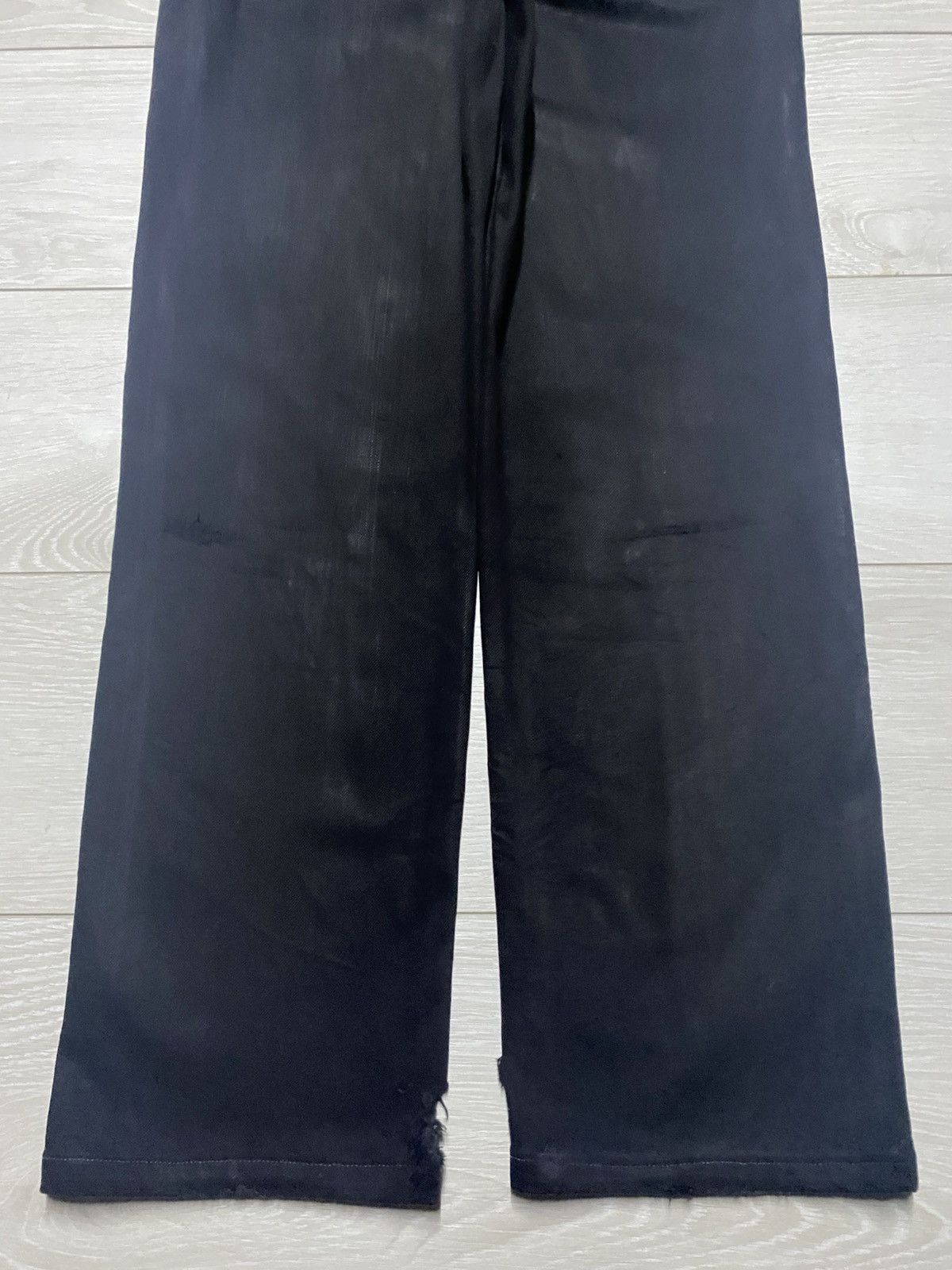 Edwin Vintage Japanese Edwin Black Denim Distressed Loose Jeans Size US 29 - 6 Thumbnail