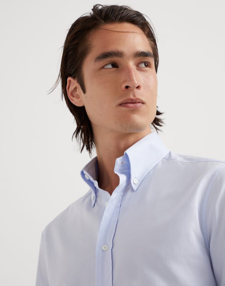 Brunello Cucinelli o1w1db10825 Shirt in Blue Size US XL / EU 56 / 4 - 2 Thumbnail