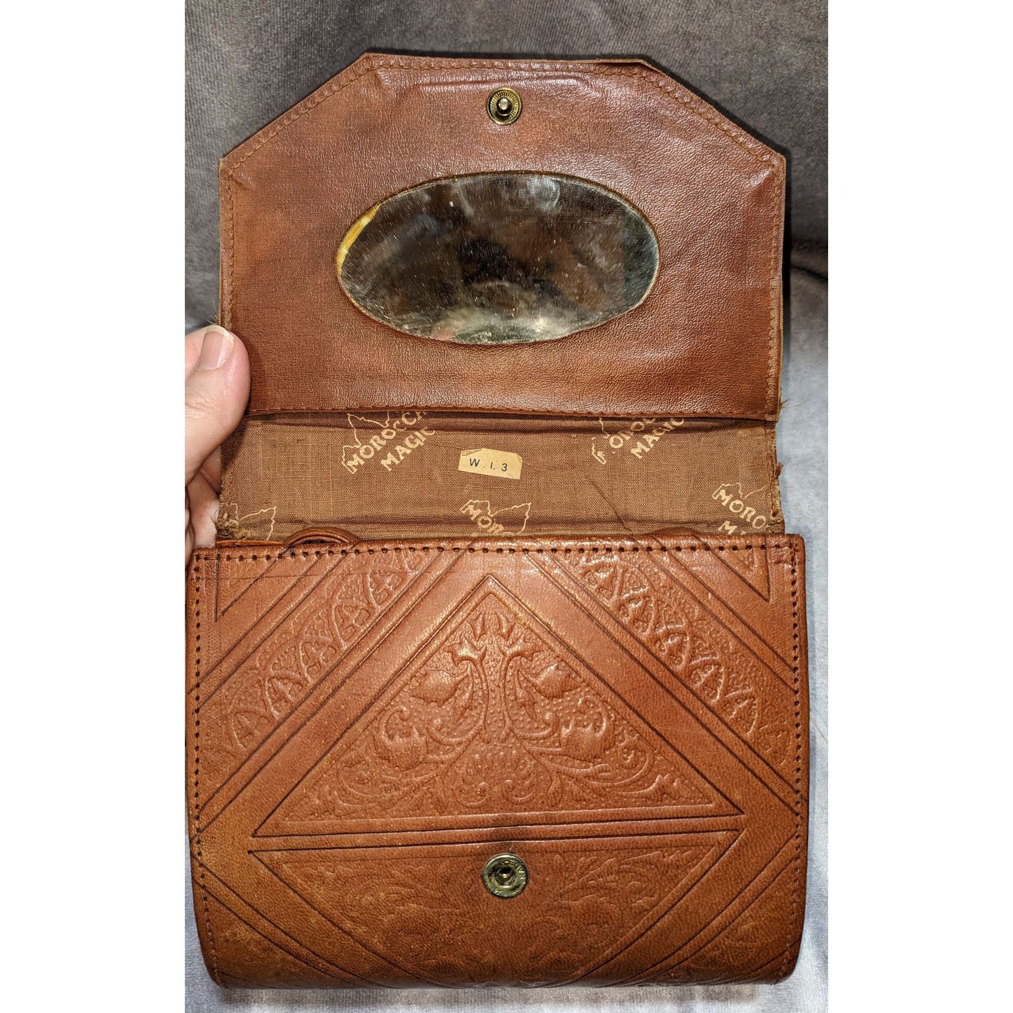 Other Vintage Moroccan Magic Hand-Tooled Leather Crossbody Bag Wit Size ONE SIZE - 6 Thumbnail