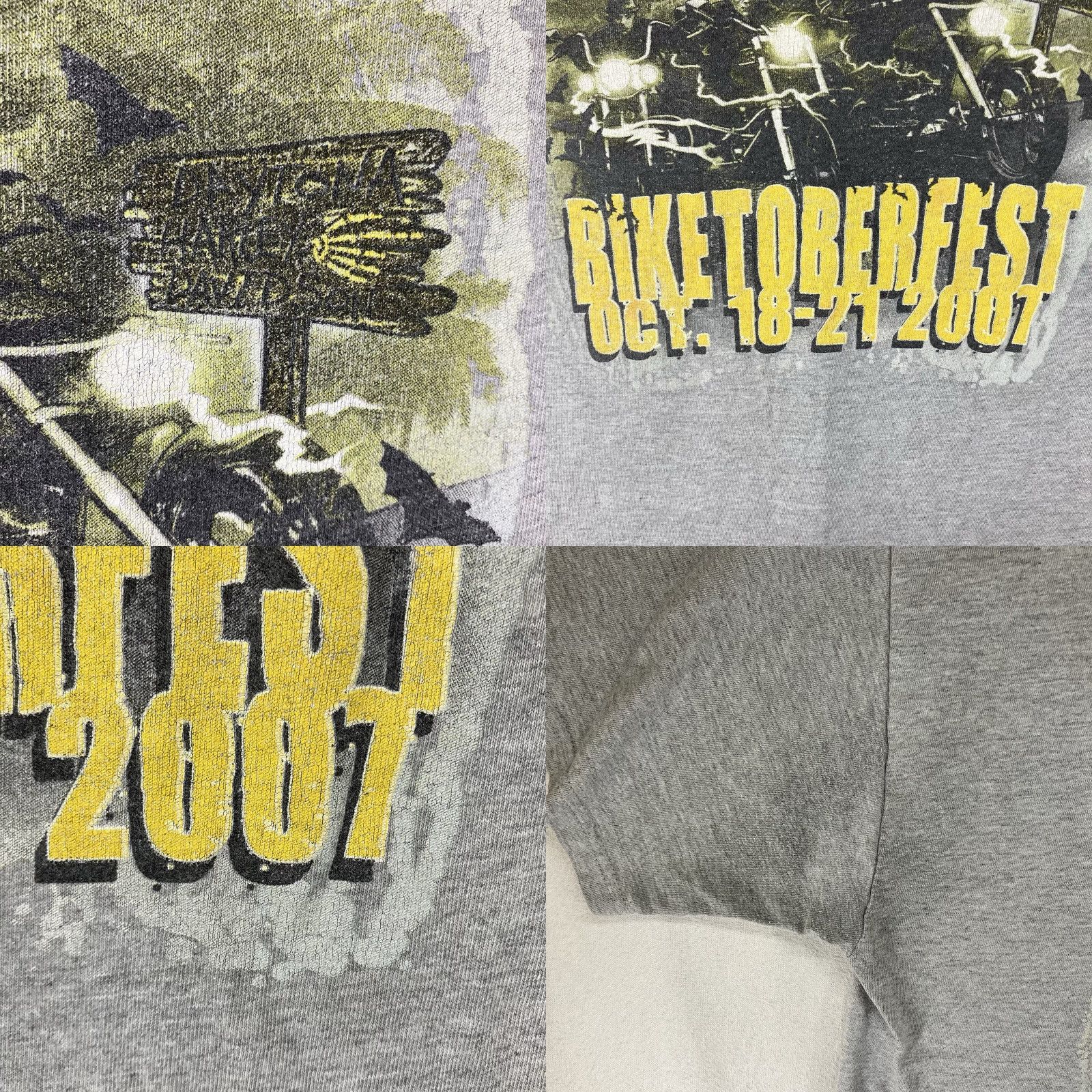 Harley Davidson Harley-Davidson Halloween T-Shirt Medium Gray Graphic Print Dracula Frankenstein Wolfman Biker Mens Size US M / EU 48-50 / 2 - 8 Thumbnail
