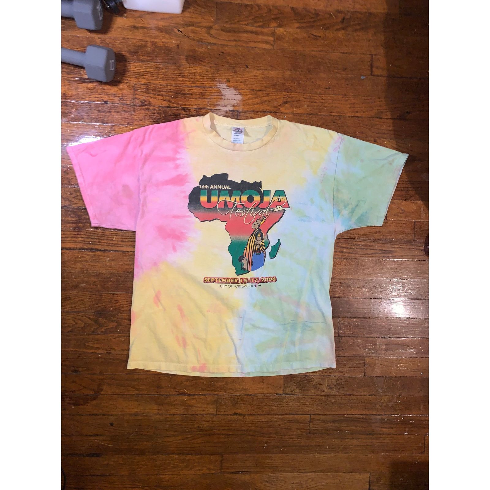 Other × Vintage 2006 Umoja Festival Tie Dye Tee XL Delta Pro Weight Africa Size US XL / EU 56 / 4 - 3 Thumbnail
