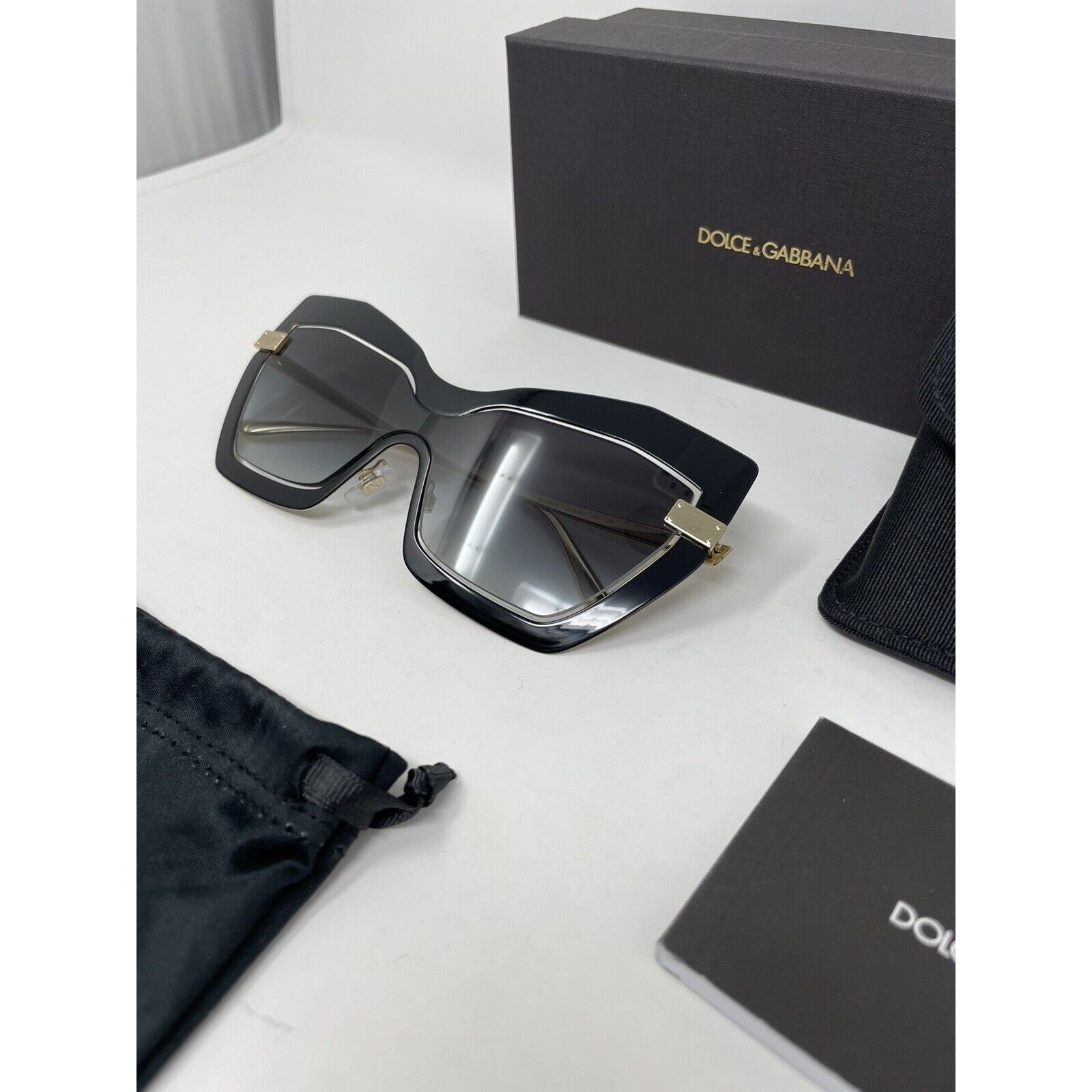 Dolce & Gabbana DOLCE & GABBANA DG2224 Cat Eye Sunglasses | 12688G-GOLD/BLAC Size ONE SIZE - 5 Thumbnail