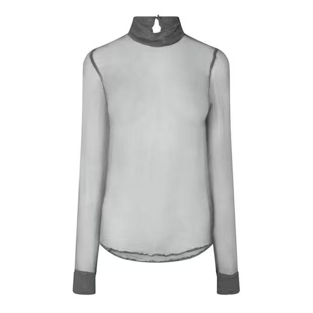 Dries Van Noten o1g2r1mq1024 Crop Top in Light Grey Size M / US 6-8 / IT 42-44 - 1 Thumbnail