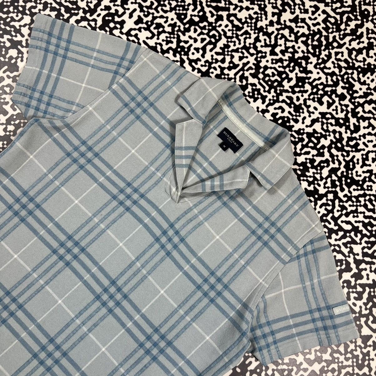Burberry Vintage Y2K Burberry Golf Blue Nova Check Luxury T-shirt Size M / US 6-8 / IT 42-44 - 6 Thumbnail