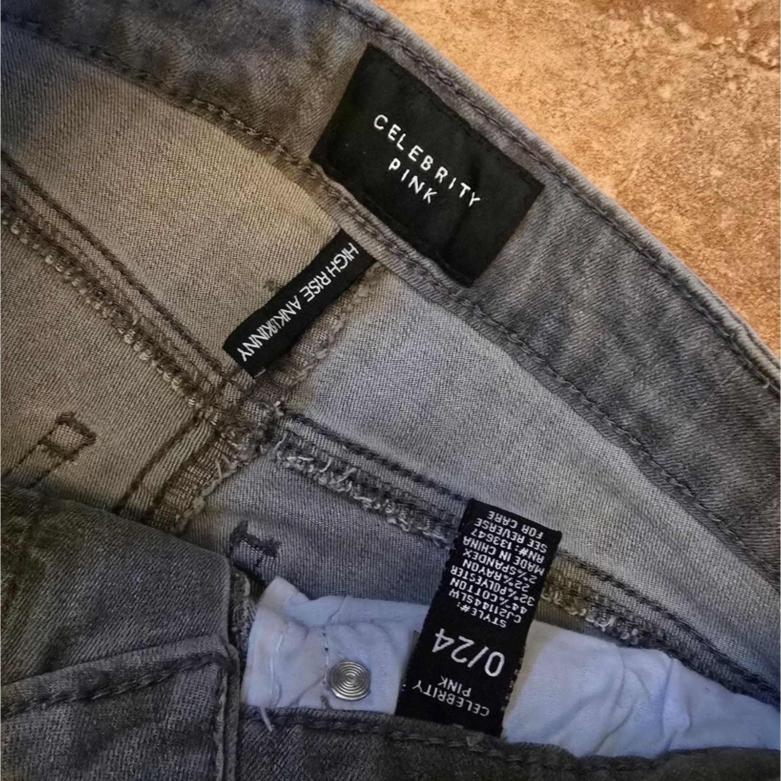 Other Grey | CELEBRITY PINK | High Rise Skinny Jean Size 25" / US 0 / IT 36 - 3 Thumbnail