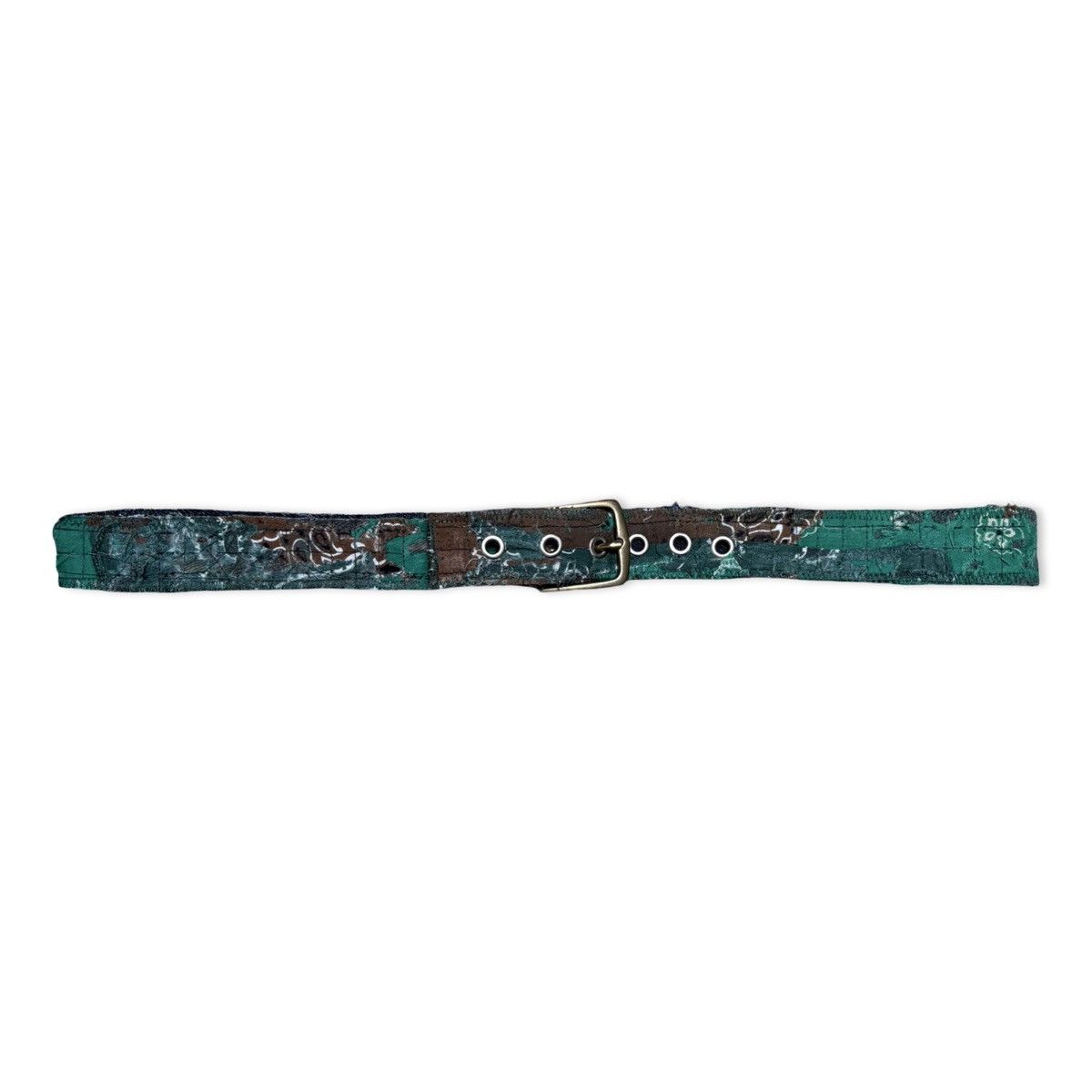 Other W&G Denim Paisley Boro Repair Buckle Belt Kapital Army Camo Size ONE SIZE - 2 Thumbnail