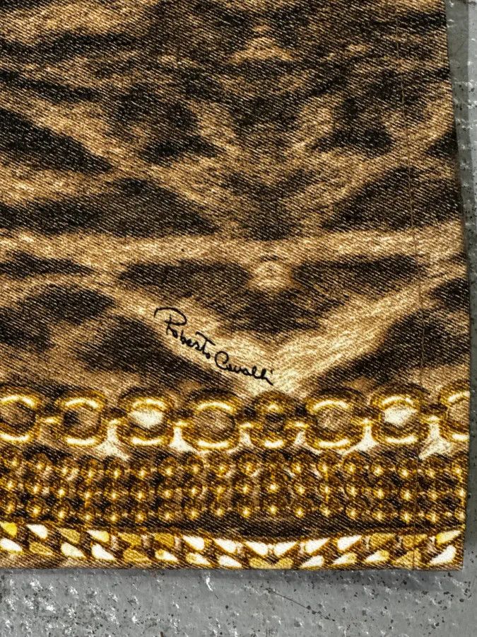 Roberto Cavalli 2000s Roberto Cavalli Leopard & Gold Chains Pants Size 24" / US 00 / IT 34 - 11 Thumbnail