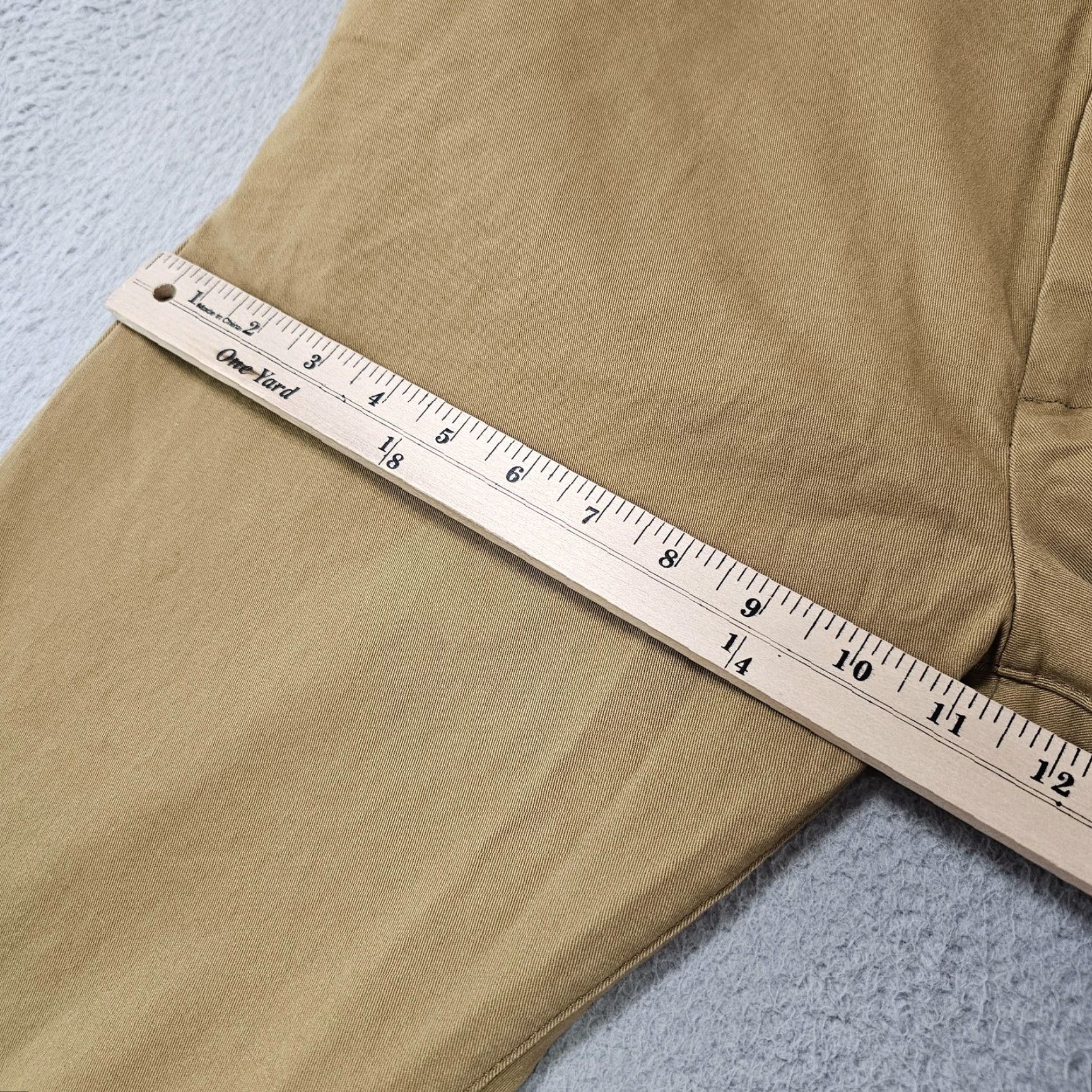 Vintage Goodfellow & Co Chino Pants Mens 36x32 Khaki Slim Stretch Flat Front Pockets Zip Fly Button Closure The Every Wear Chino Casual Business Mens Size US 36 / EU 52 - 5 Thumbnail