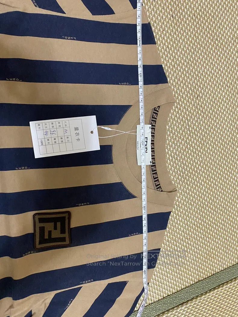 Fendi Fendi Striped Vertical Striped Letter Logo Short Sleeve T- Size M / US 6-8 / IT 42-44 - 7 Thumbnail