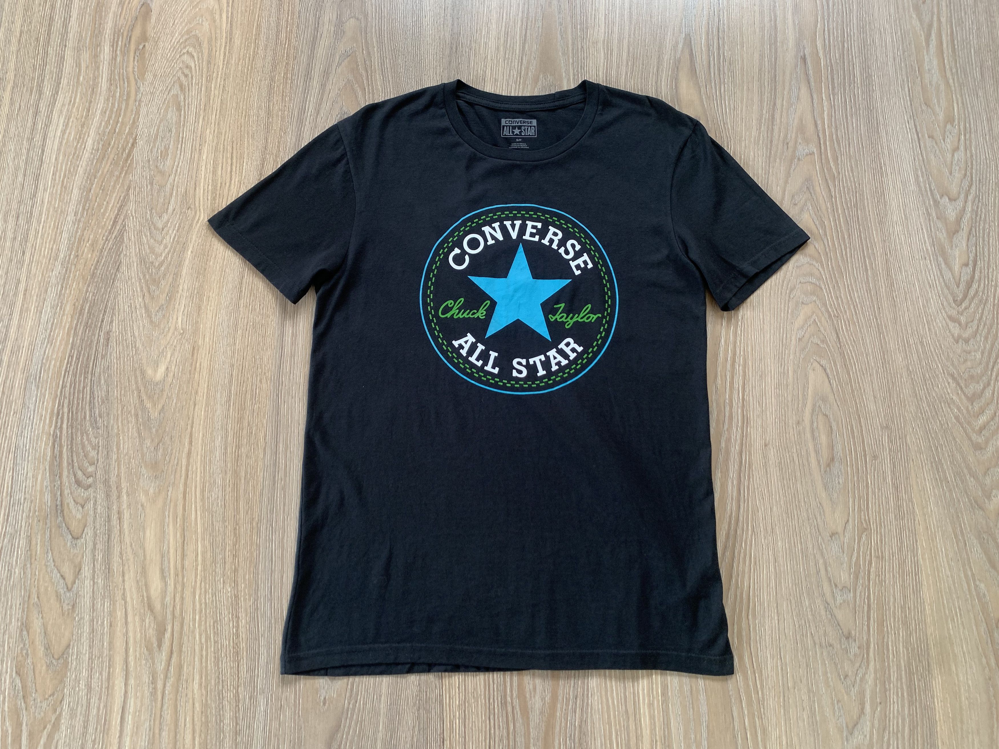 Converse Men's Converse Printing Short Sleeve Black T Shirt Size US S / EU 44-46 / 1 - 1 Thumbnail