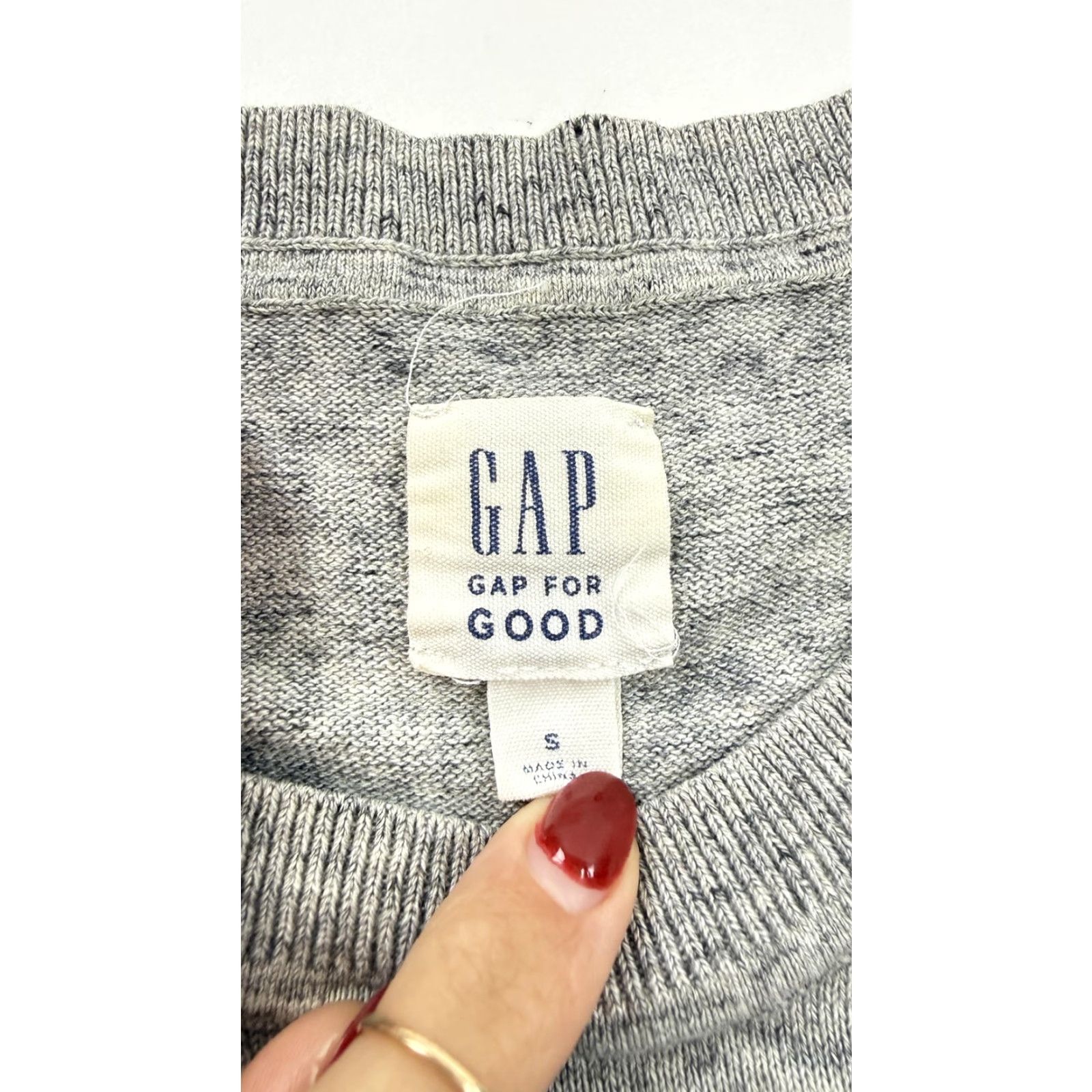 Gap GAP Sweater Mens Small Gray Striped Crewneck Cotton Blend Pullover Casual Size US S / EU 44-46 / 1 - 3 Thumbnail