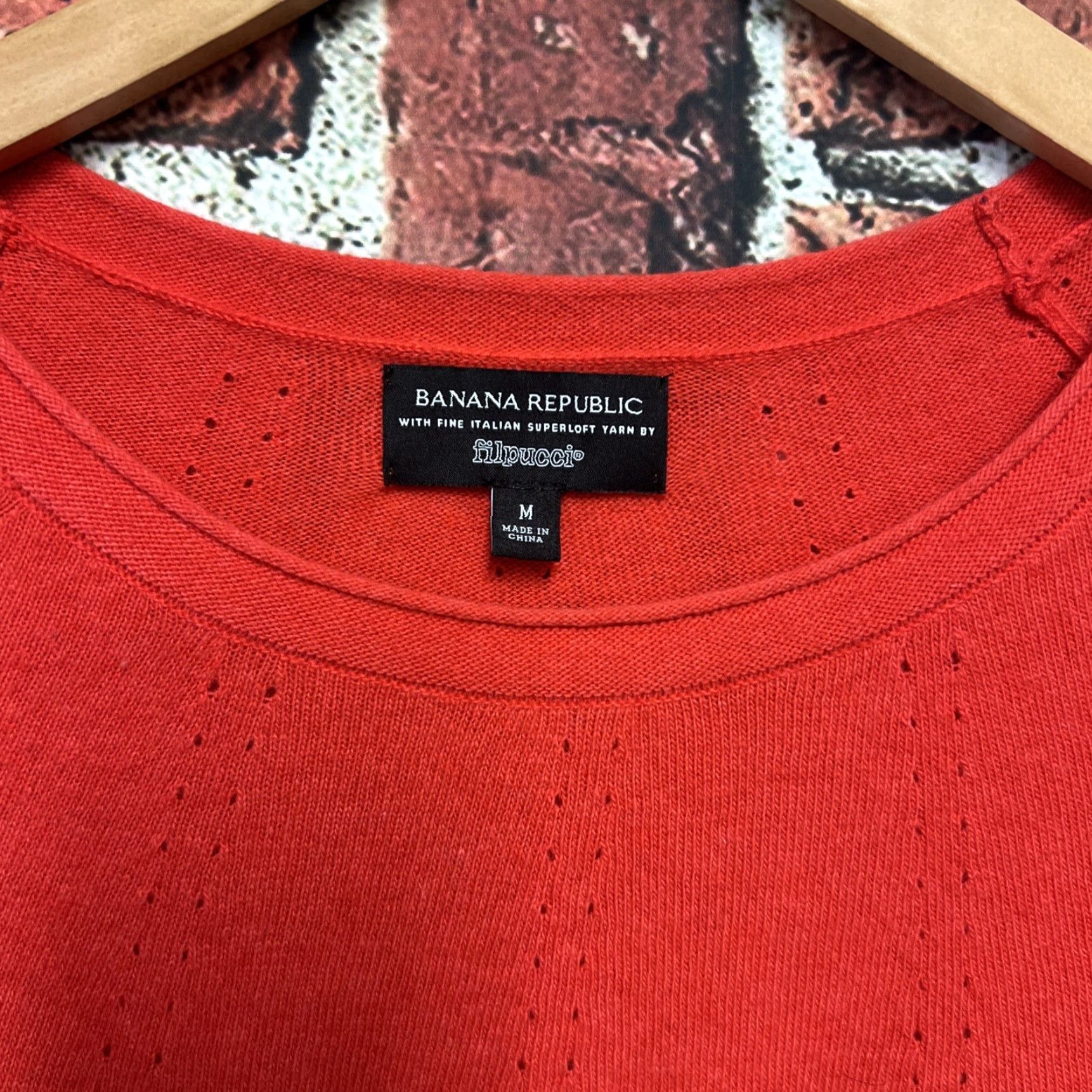 Banana Republic Banana Republic Sweatshirt Sweater Knit Wool Red M Womens Slim Size M / US 6-8 / IT 42-44 - 2 Thumbnail