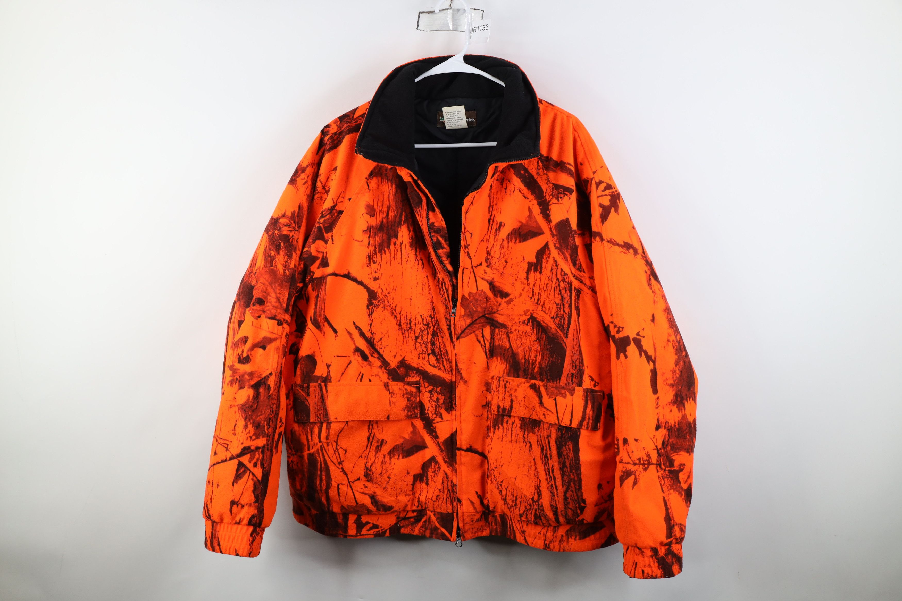 Vintage Vintage 90s Streetwear Camouflage Puffer Jacket Blaze Orange Size US XL / EU 56 / 4 - 1 Thumbnail