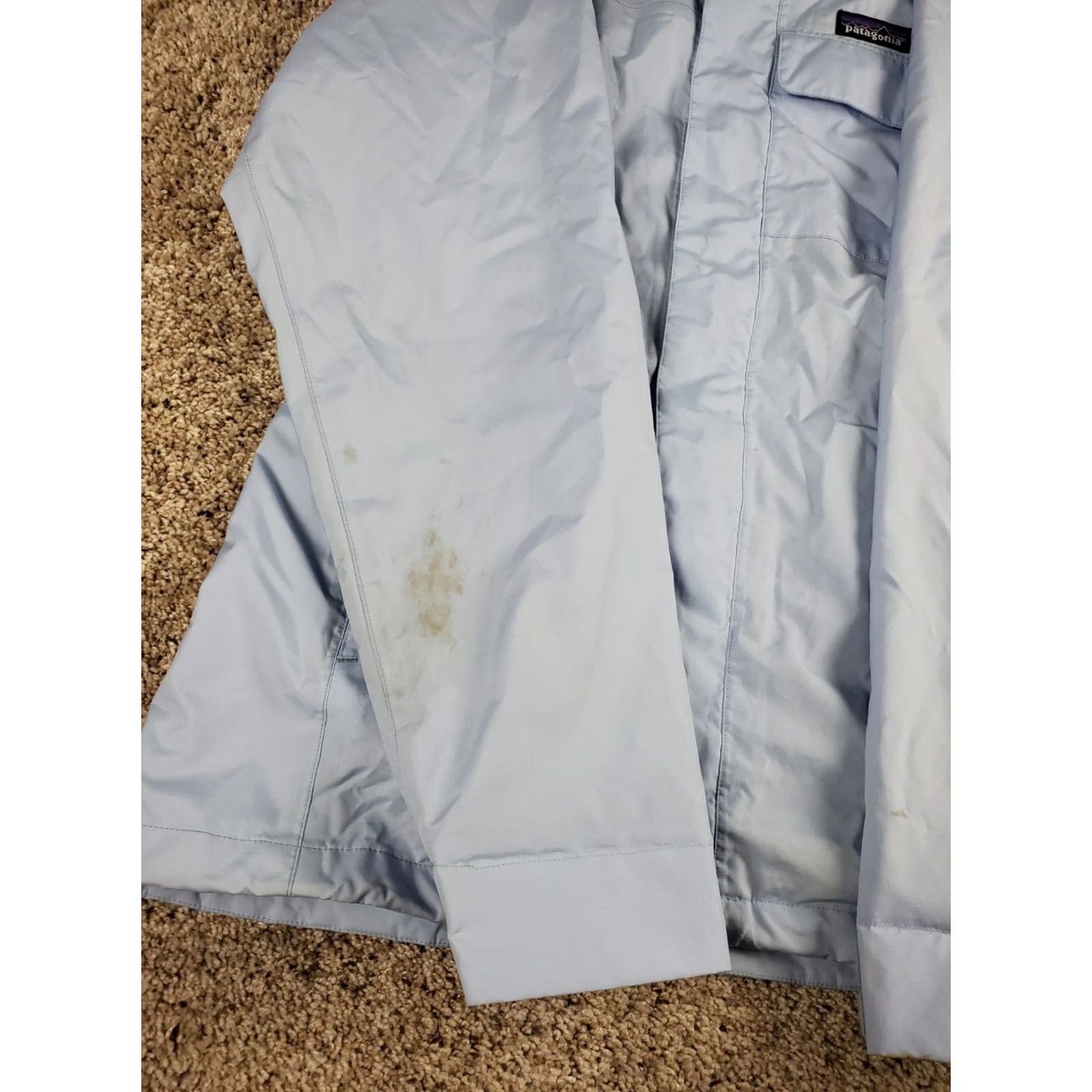 Patagonia Patagonia Jacket Womens Small Blue Full Zip Hooded Pockets Slate Sky Rain Coat 27072 Wind-Resistant Water Resistant Rain" Size S / US 4 / IT 40 - 4 Thumbnail