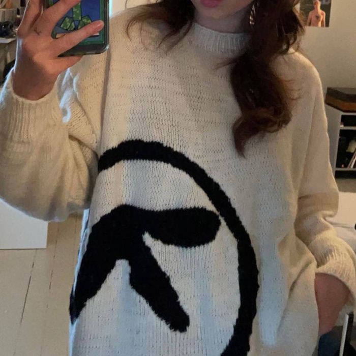 Vintage Aphex Twin Logo Knit Sweater | Grailed