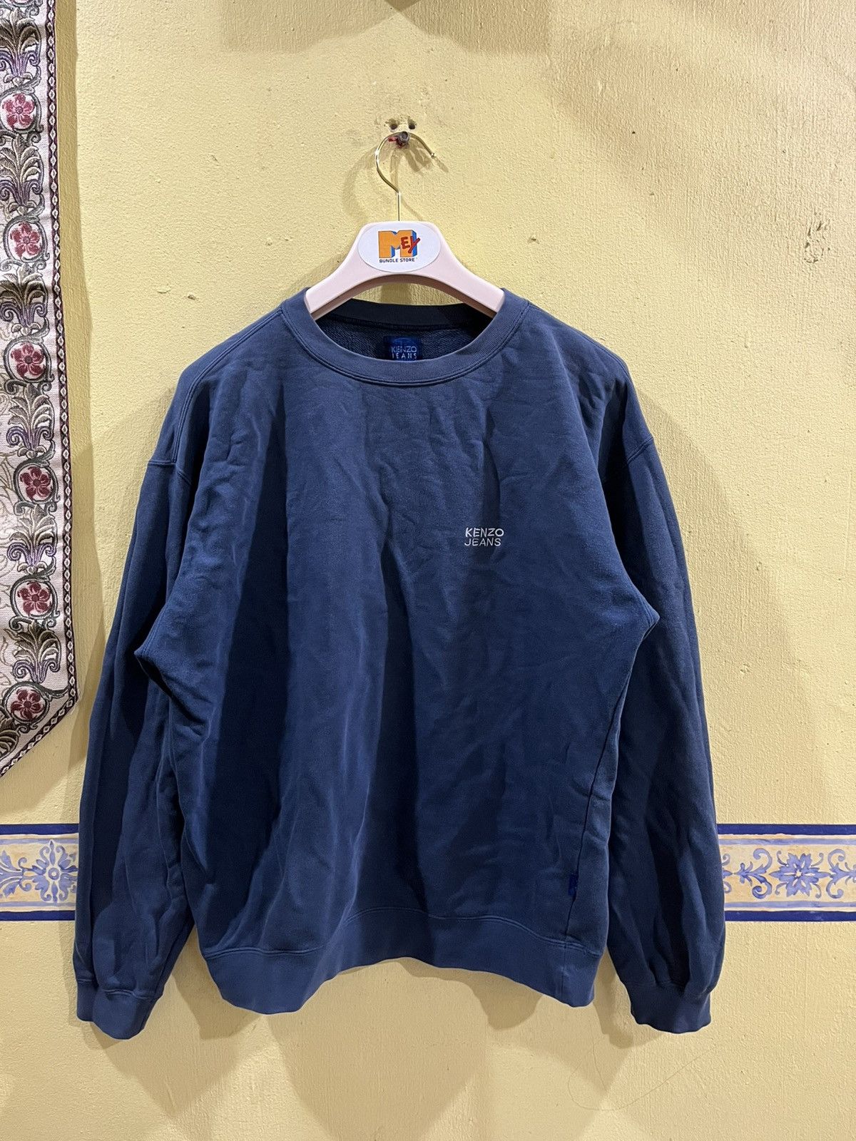 Kenzo vintage Kenzo Jeans spellout embroidery pullover sweatshirt Size US L / EU 52-54 / 3 - 2 Thumbnail