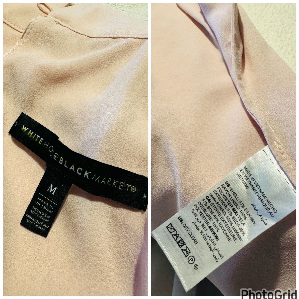 White House Black Market WHBM Silk Blend Blush Top Size M / US 6-8 / IT 42-44 - 9 Thumbnail