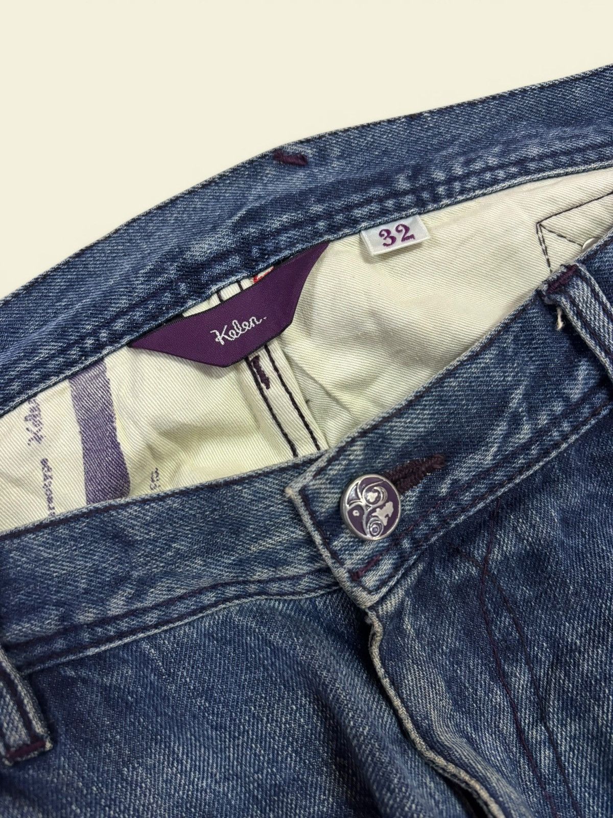 Hysteric Glamour Grunge Kelen Boro Distress Patchwork Buckle Bootcut Jeans Size US 32 / EU 48 - 12 Thumbnail
