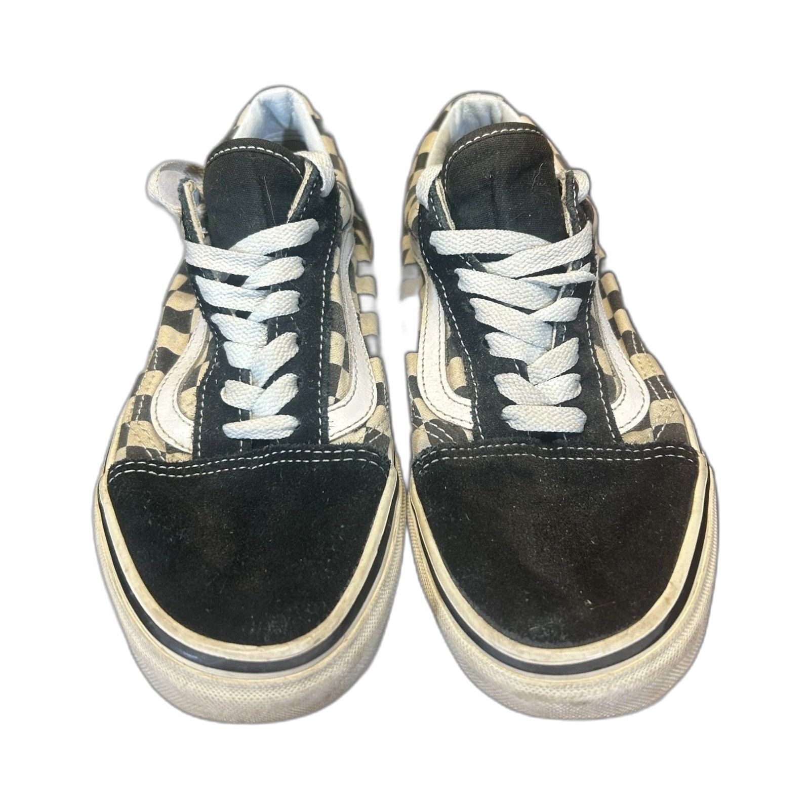 Vans Vans Old Skool Low Top Blue White Checkered Sneakers Women's Size US 7.5 / EU 40-41 - 4 Thumbnail