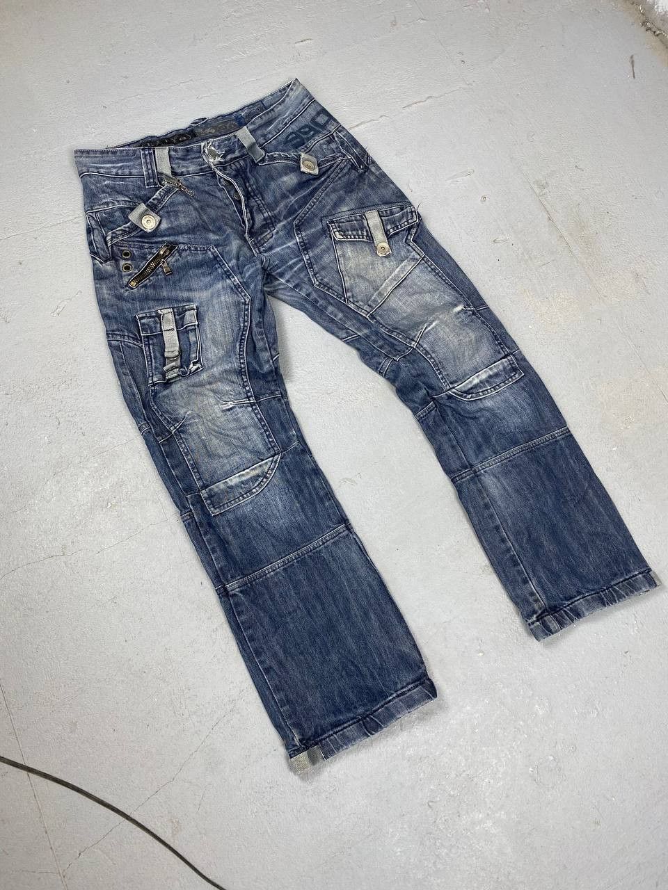 Japanese Brand × Jean Y2k Baggy Cargo Pants Denim Baggy Jeans Trousers Size US 32 / EU 48 - 3 Thumbnail