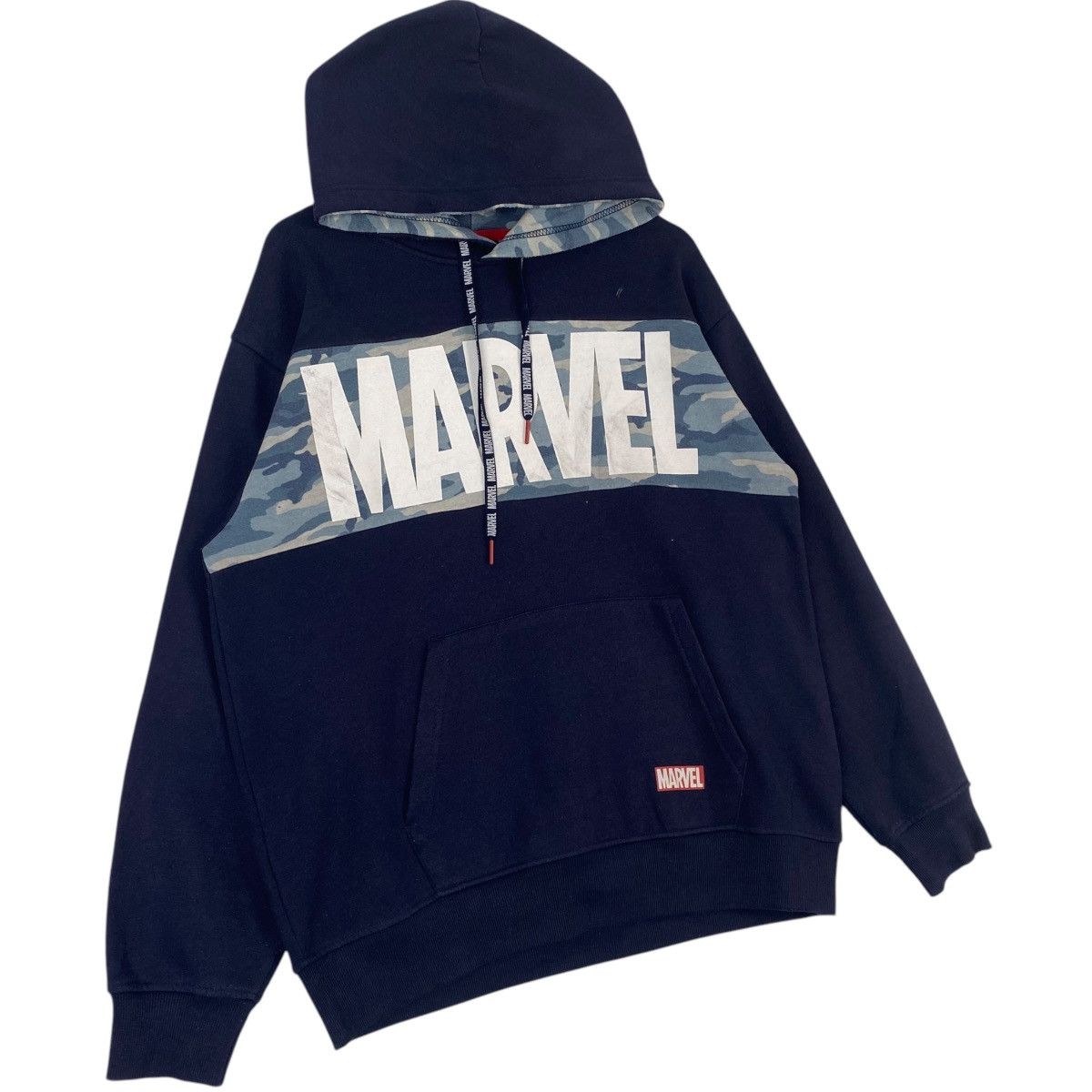 Marvel Comics × Vintage Vintage Marvel Printed Logo Hoodie Sweater Black Size L Size US L / EU 52-54 / 3 - 3 Thumbnail