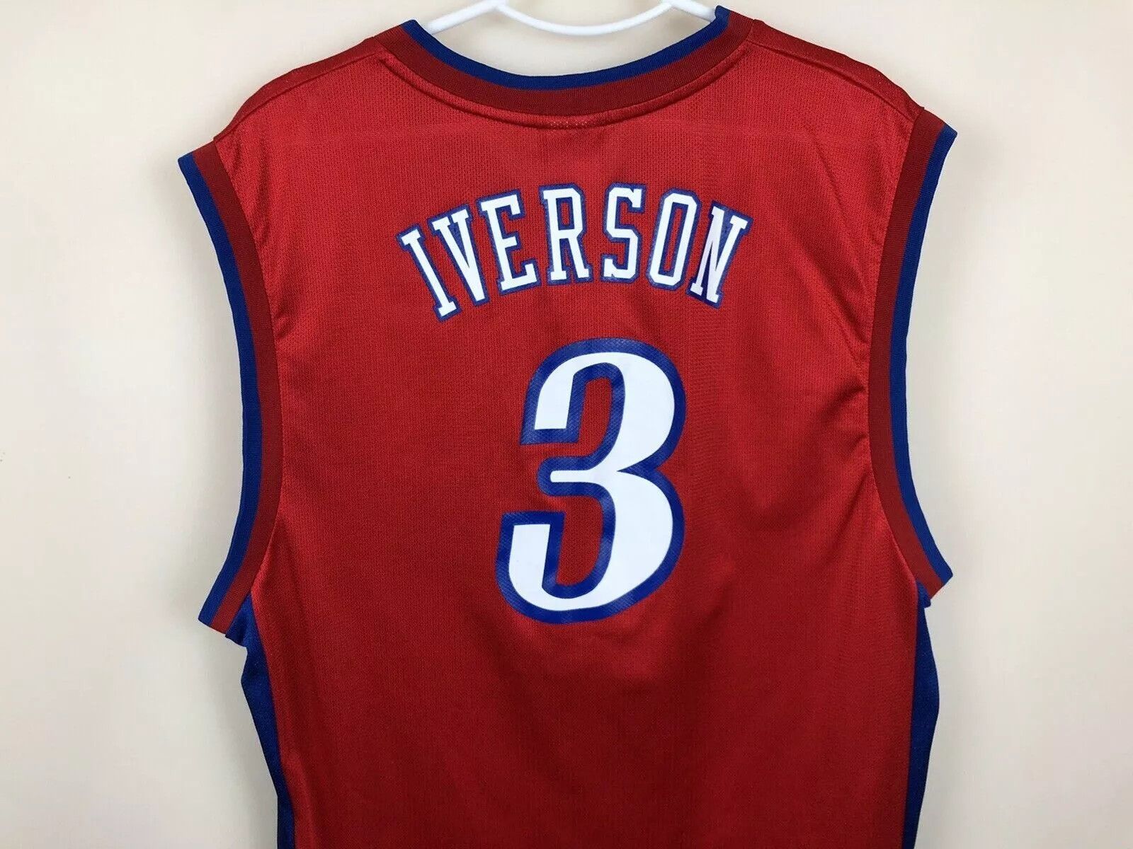 Reebok VINTAGE PHILADELPHIA 76ERS SIXERS IVERSON 3 BASKETBALL SHIRT Size US L / EU 52-54 / 3 - 9 Thumbnail