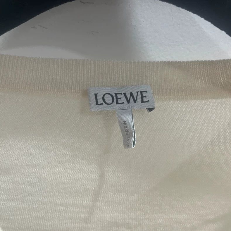 Loewe LOEWE Pure wool round collar turtleneck loose thin long sl Size S / US 4 / IT 40 - 2 Thumbnail